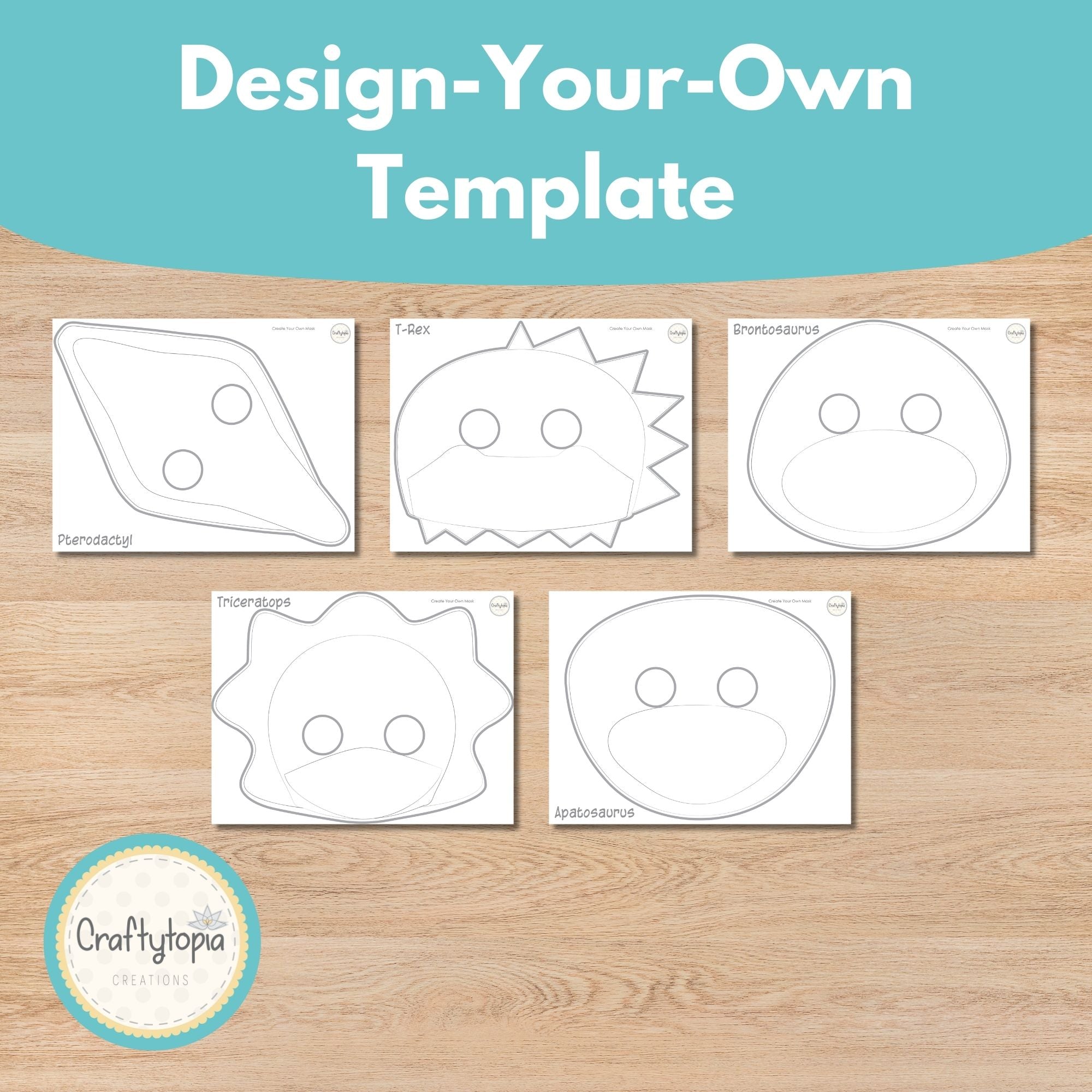 Printable Dinosaur Masks Kids Activity templates