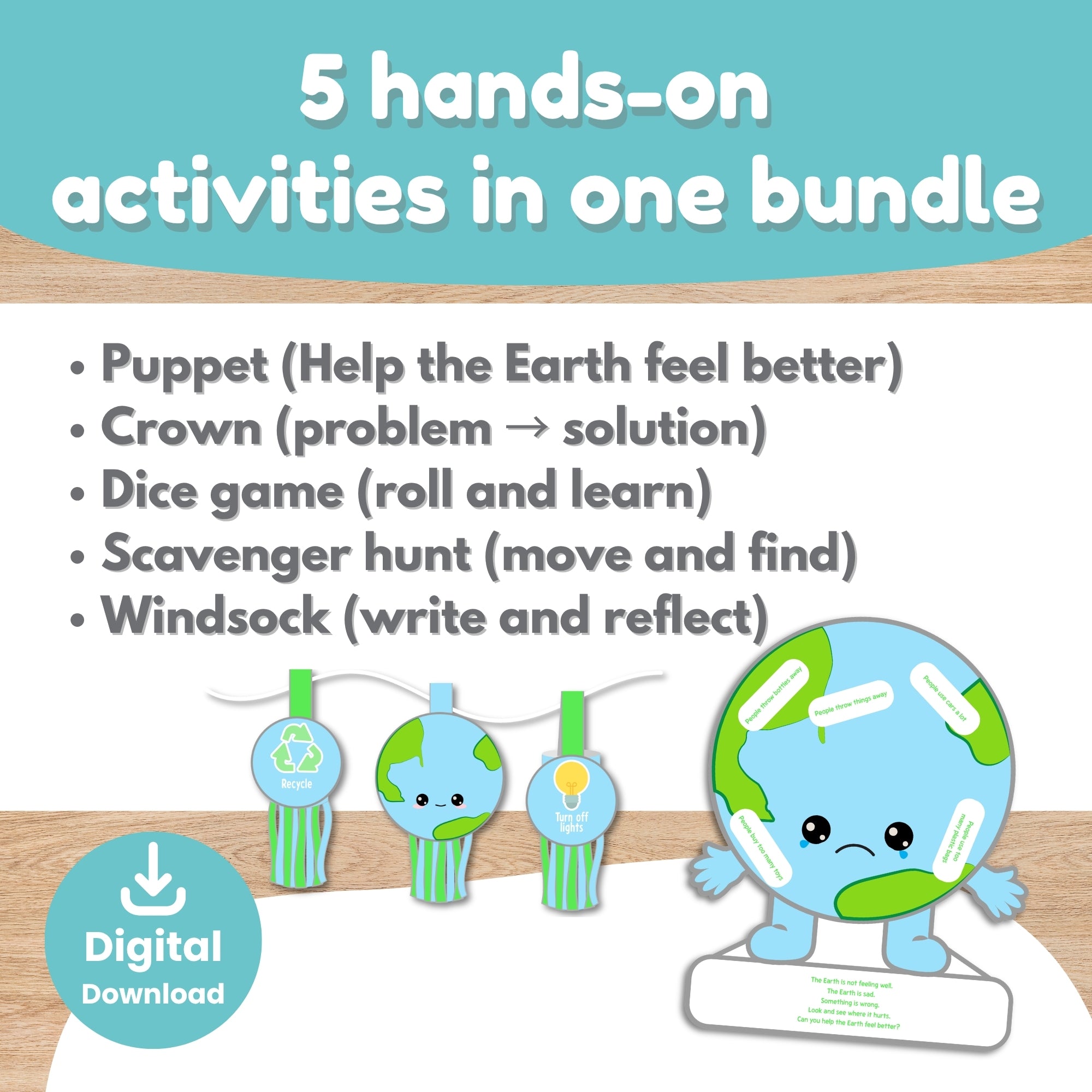 EarthDay5hands onactivitiesinonebundleforkids 2