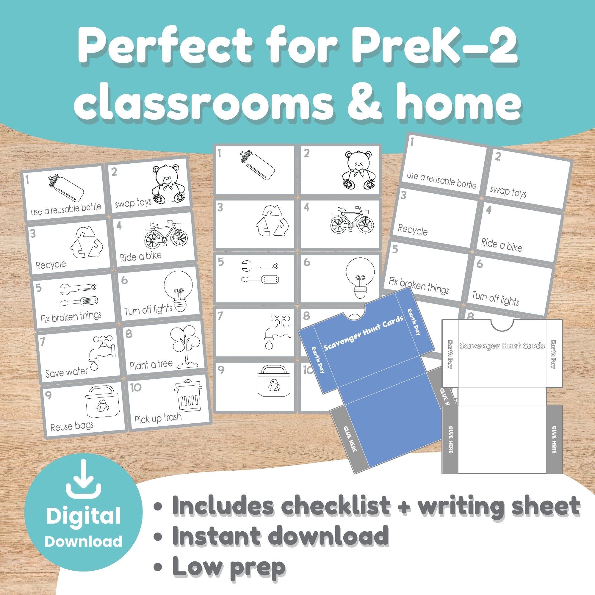 Environmental vocabulary flashcards activity