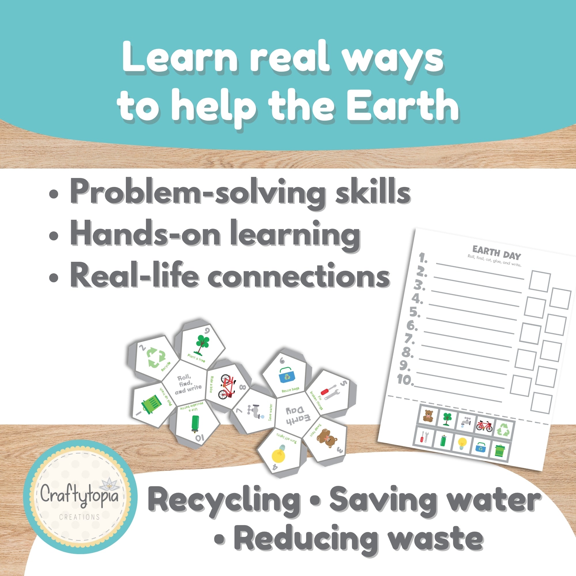 Earth Day Mega Bundle Printable crafts for kids Craftytopia.com