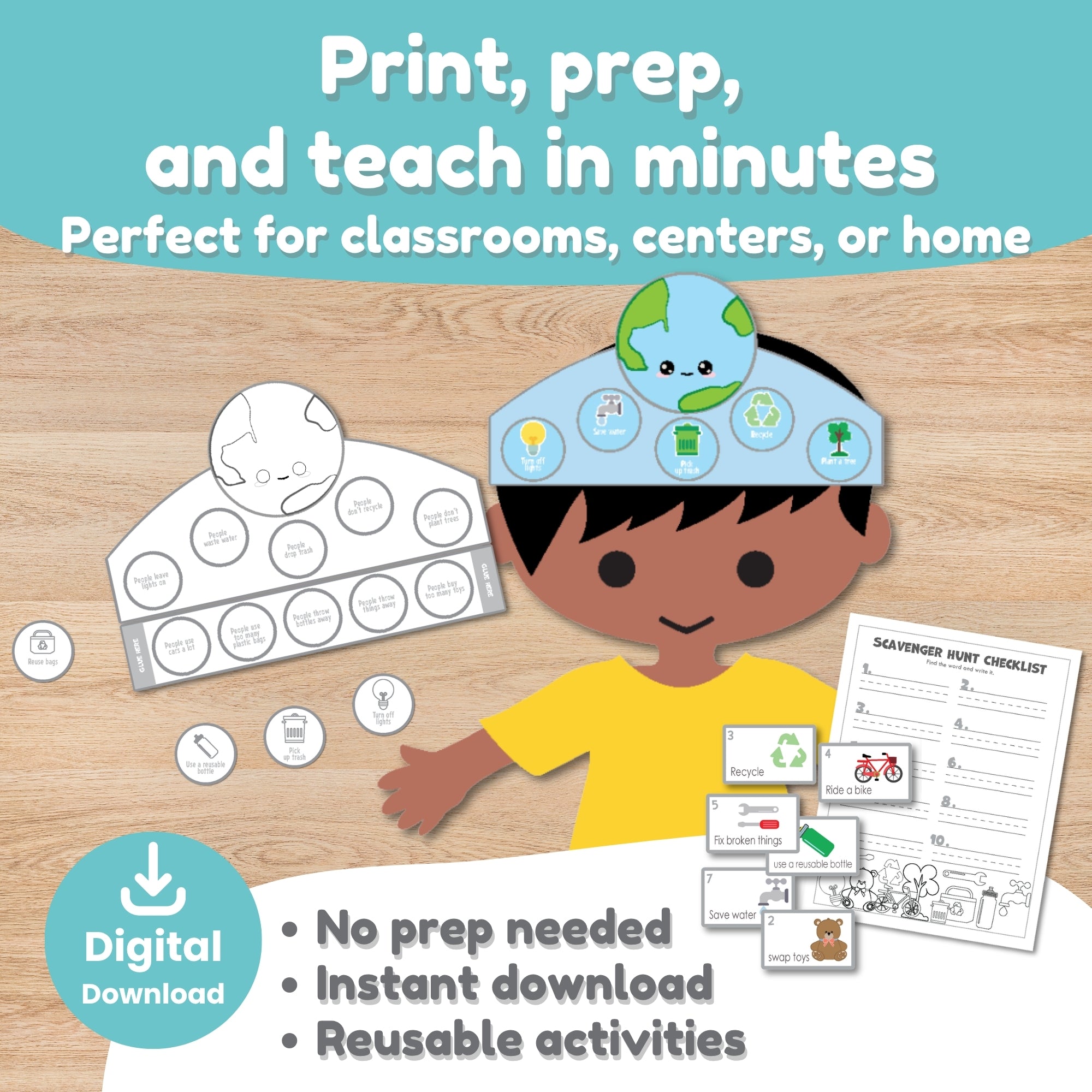 Kids Earth Day Mega Bundle crafts kids can make Craftytopia.com