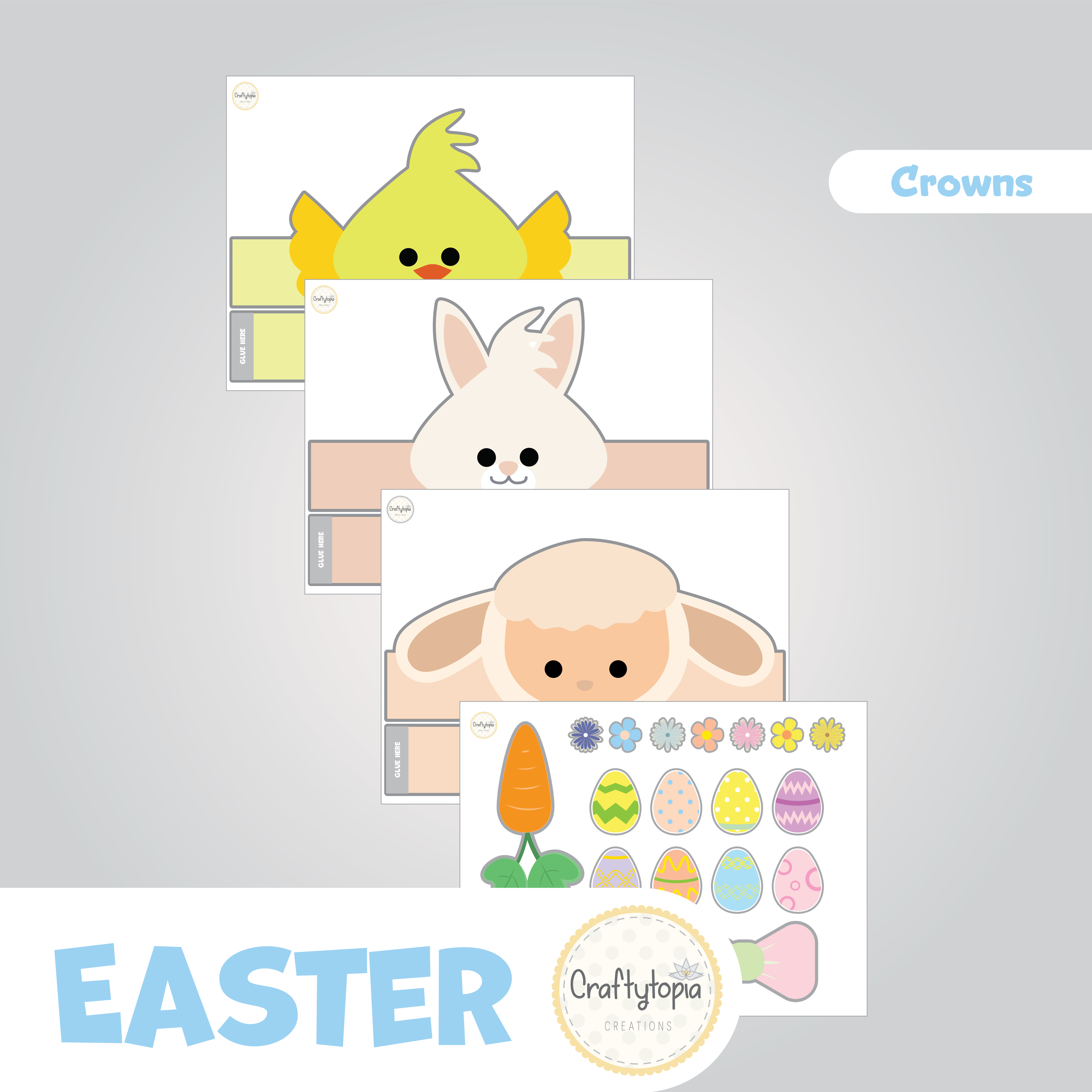 Printable Easter Crowns Kids Activity