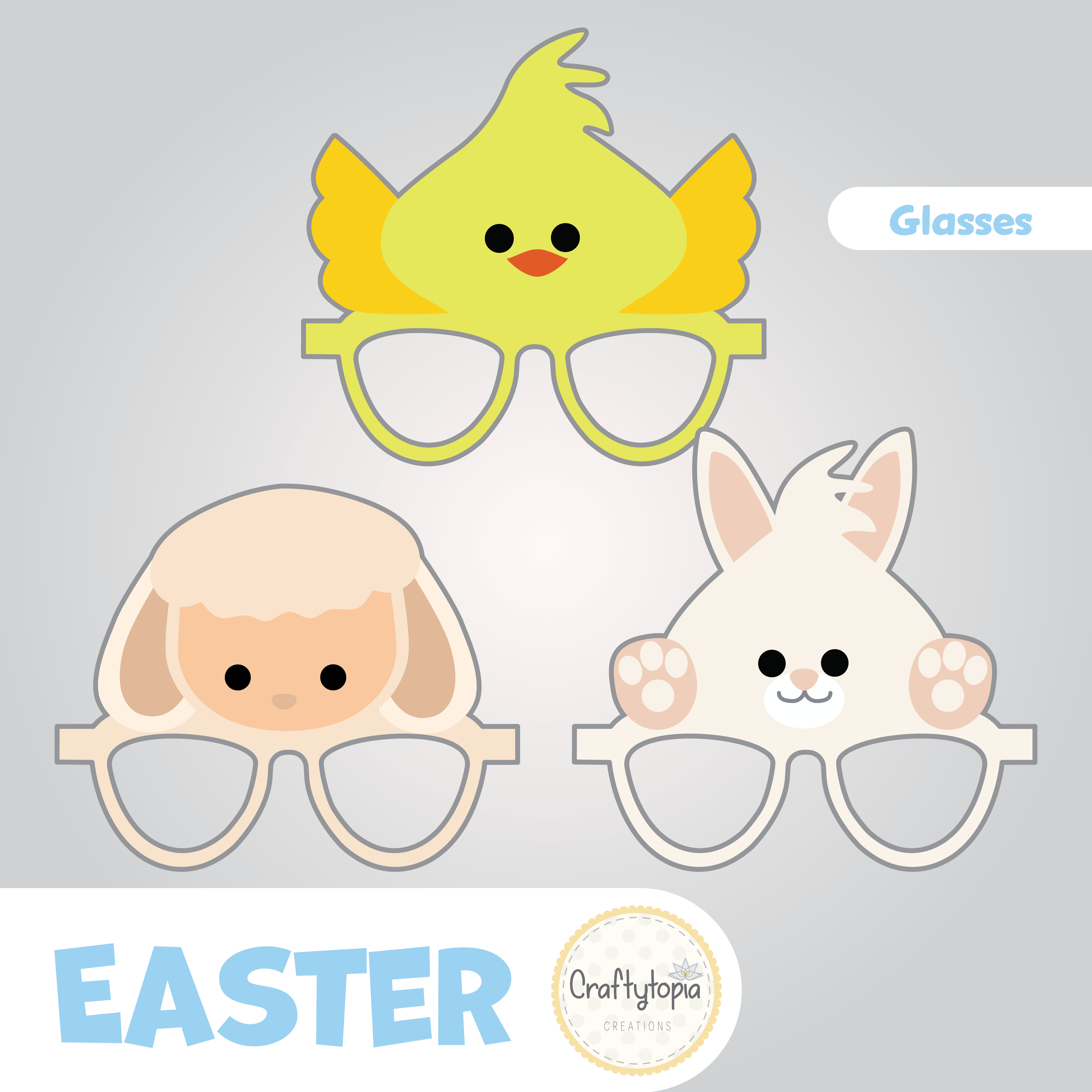 Printable Easter Animal Glasses Kids Activity