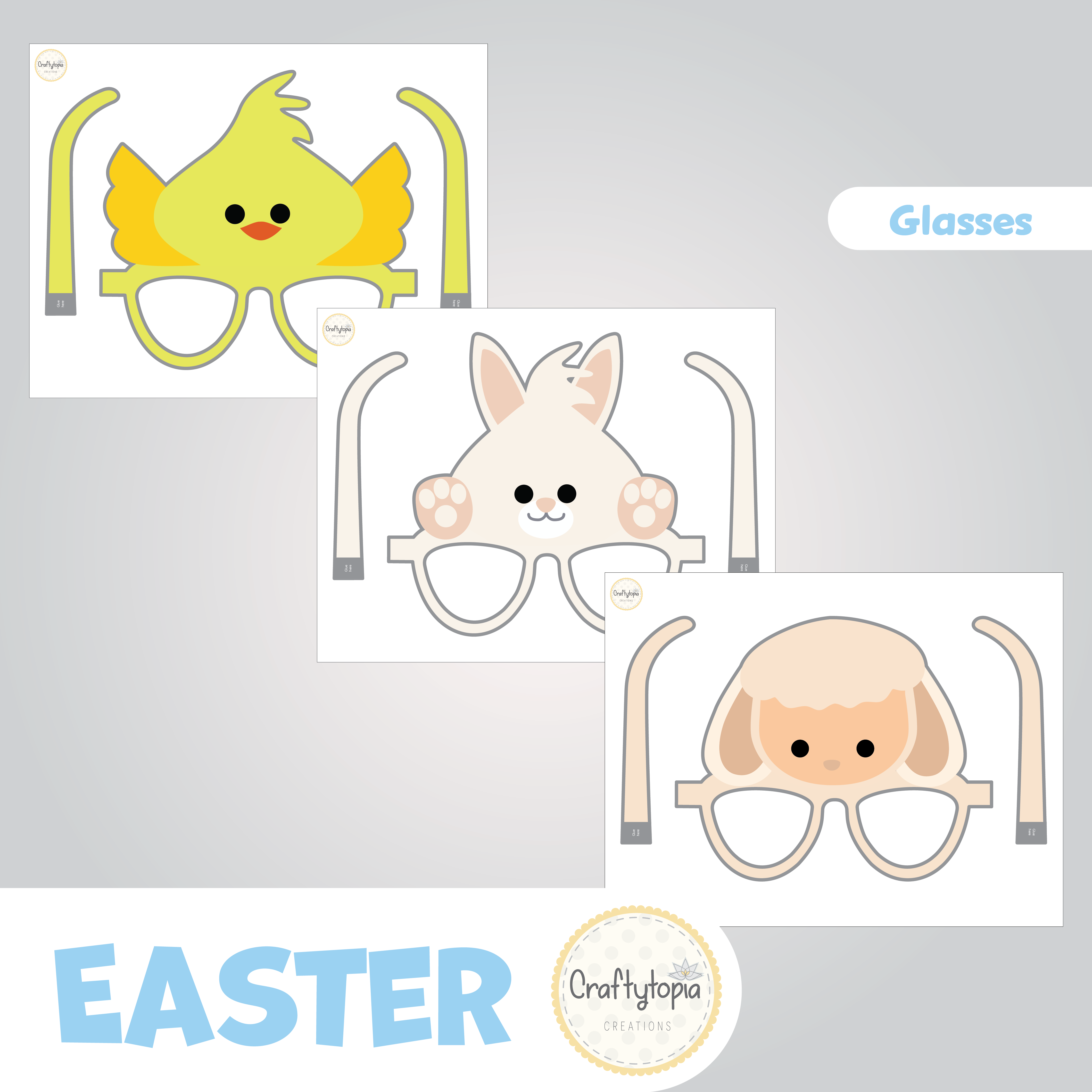 Printable Easter Animal Glasses Kids Activity