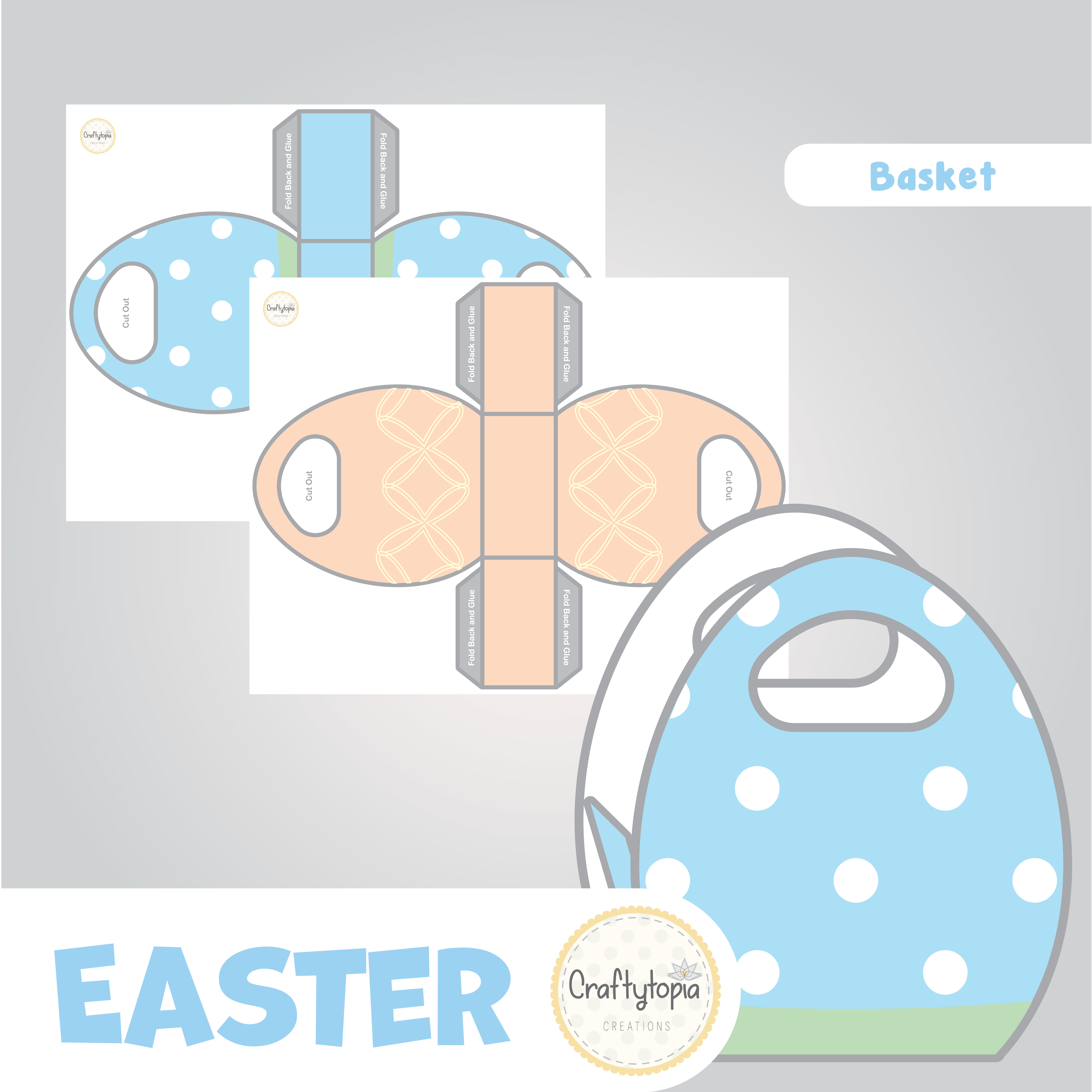 Printable Easter Animal Masks and Baskets Kids Activity
