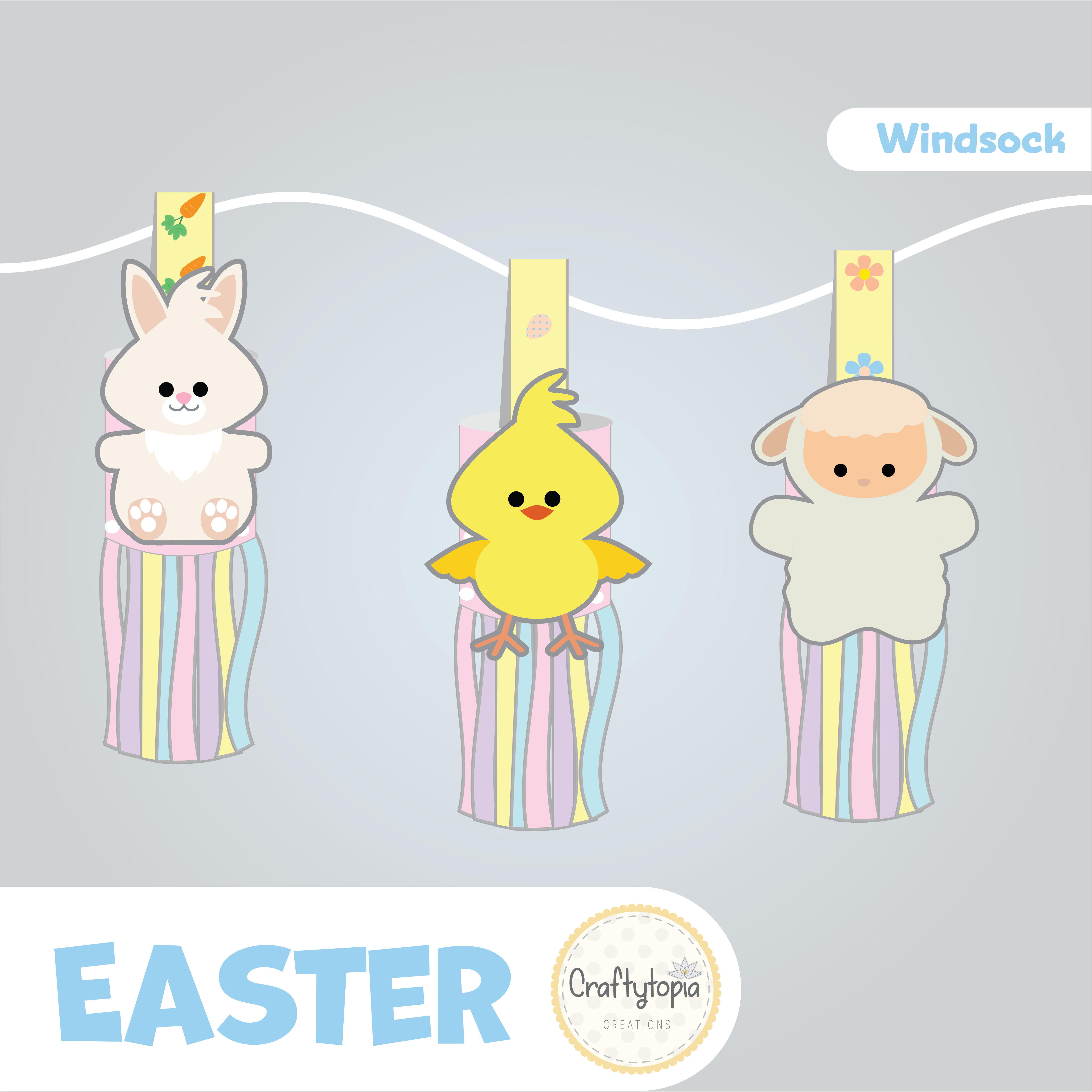 Printable Easter Windsock Craft 