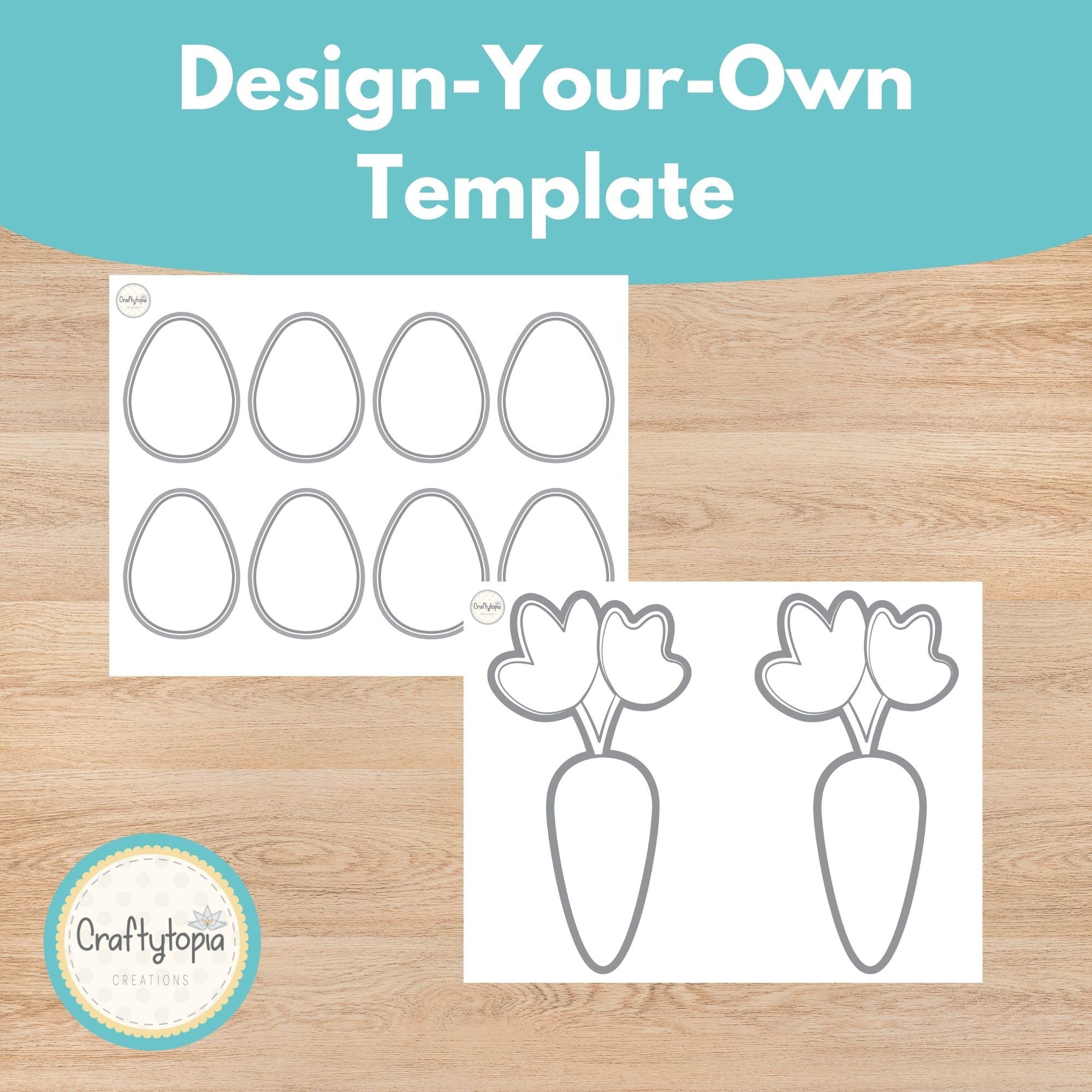 Printable Easter Bunny Pin the Eggs and Carrots Game template