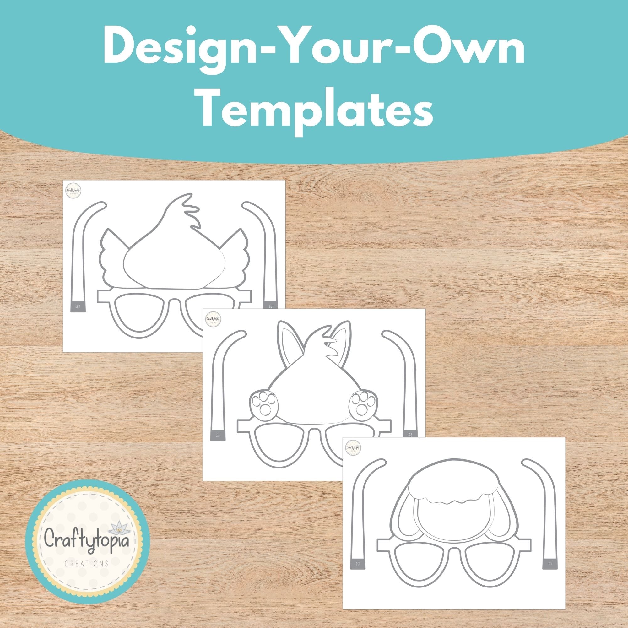Easter wearable craft activity for kids printable glasses