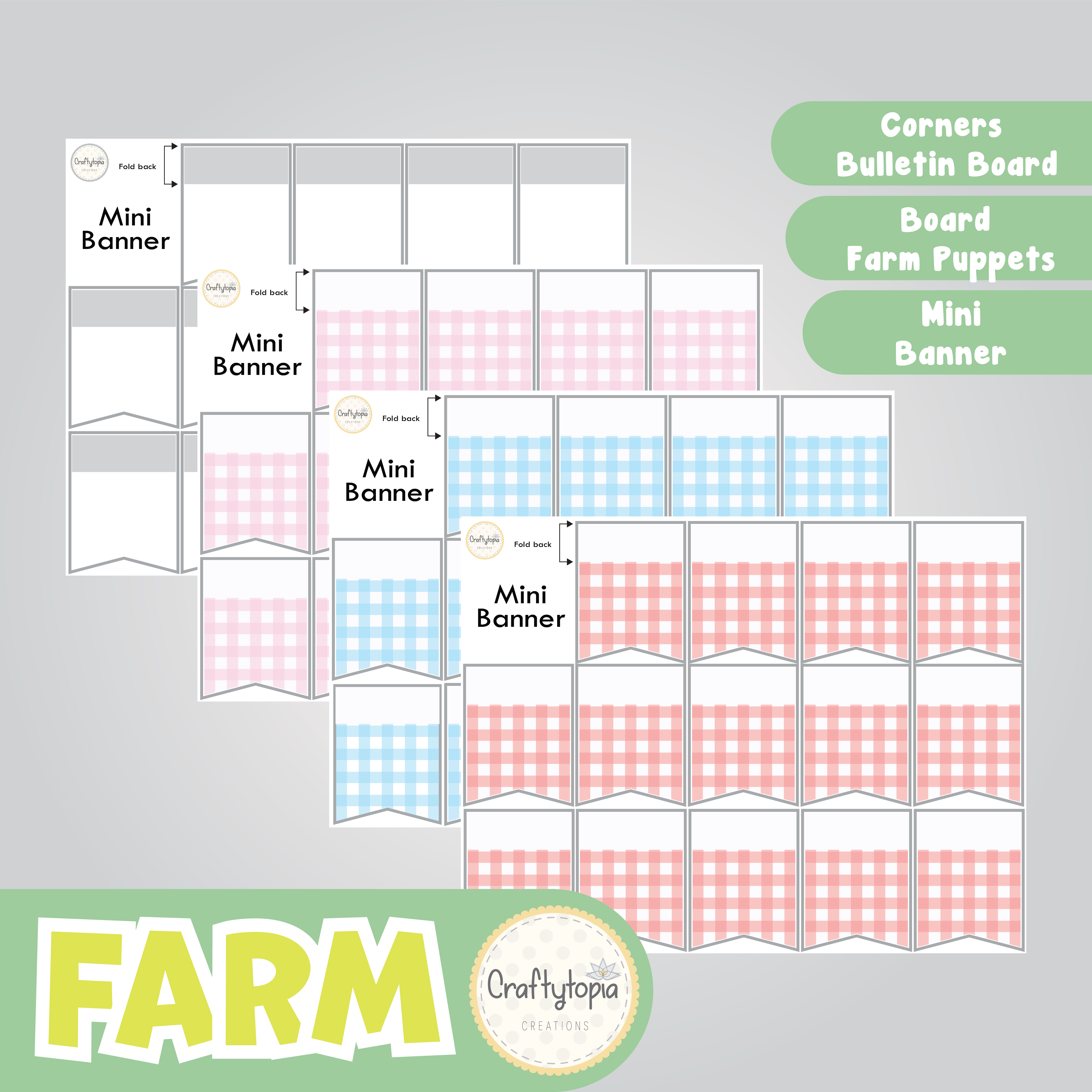 Printable Farm Bulletin Board Mini Banner