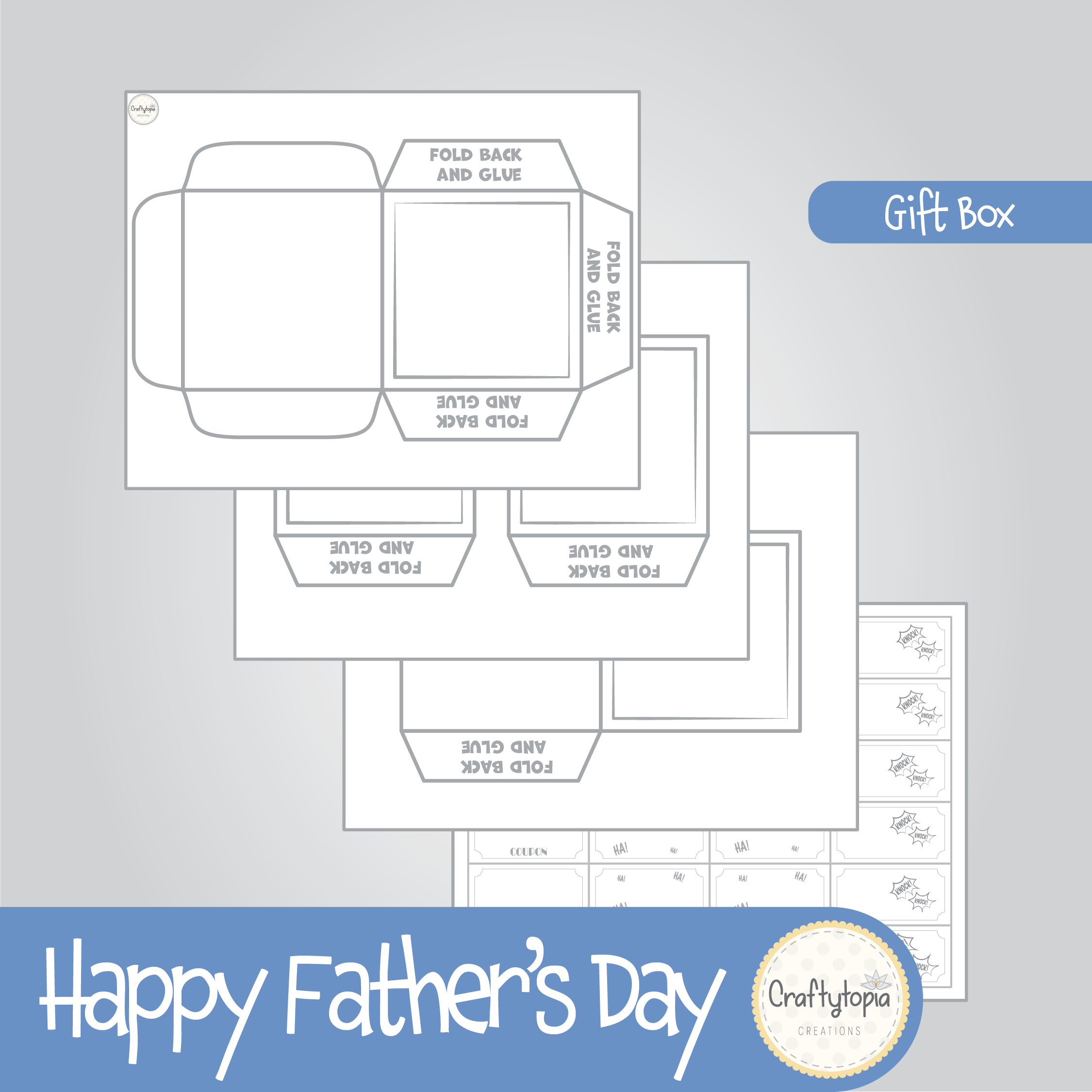 Father's Day Gift Box Printable Craft