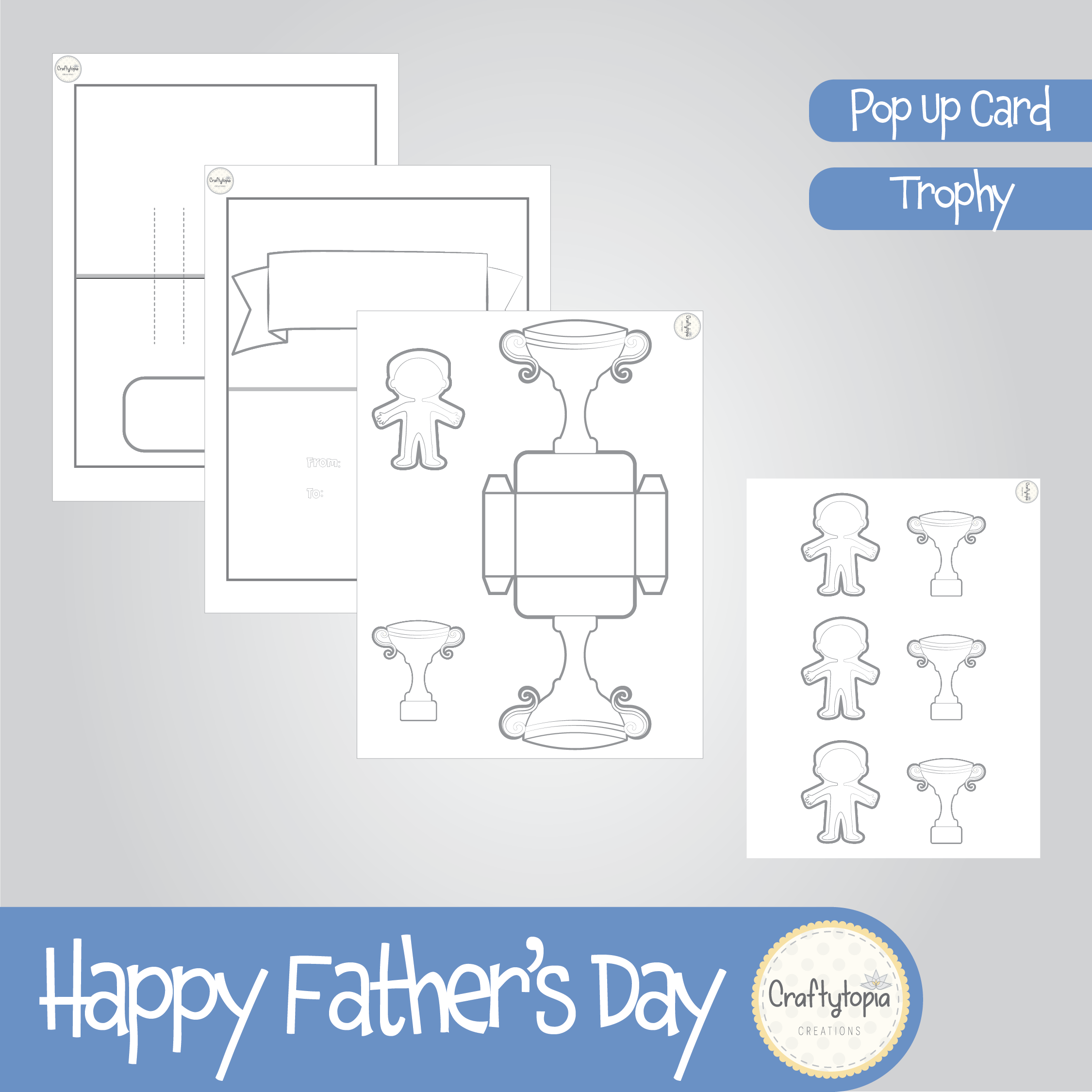 Father's Day Trophy Pop-Up Card Craft