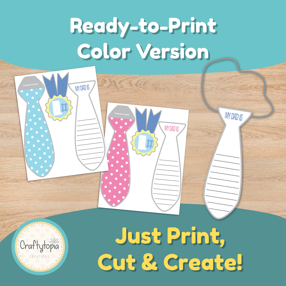Father's Day Tie Craft & Award Ribbon Printable | Printable for Kids ...
