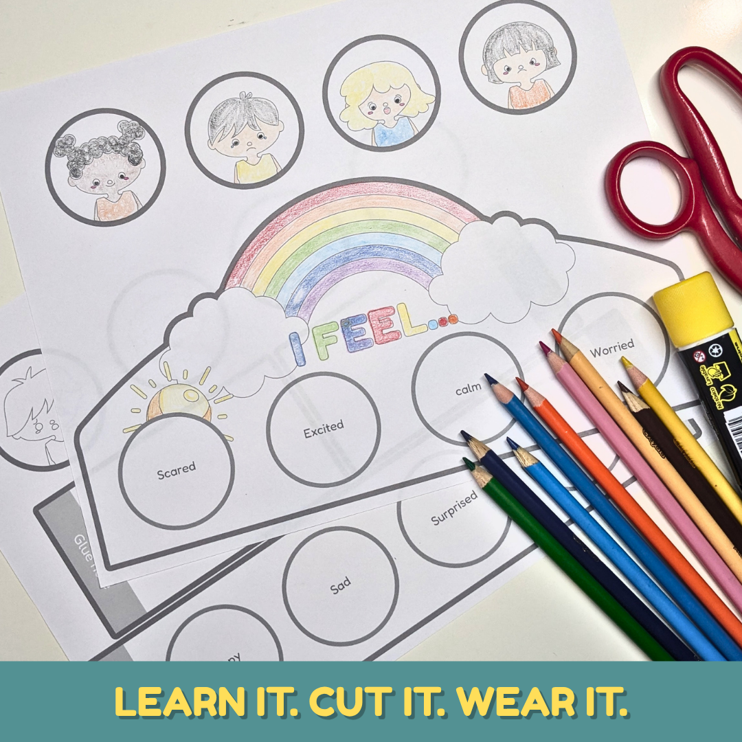 Kids can color and personalize a feelings crown while learning emotion vocabulary and practicing how to recognize different feelings.
