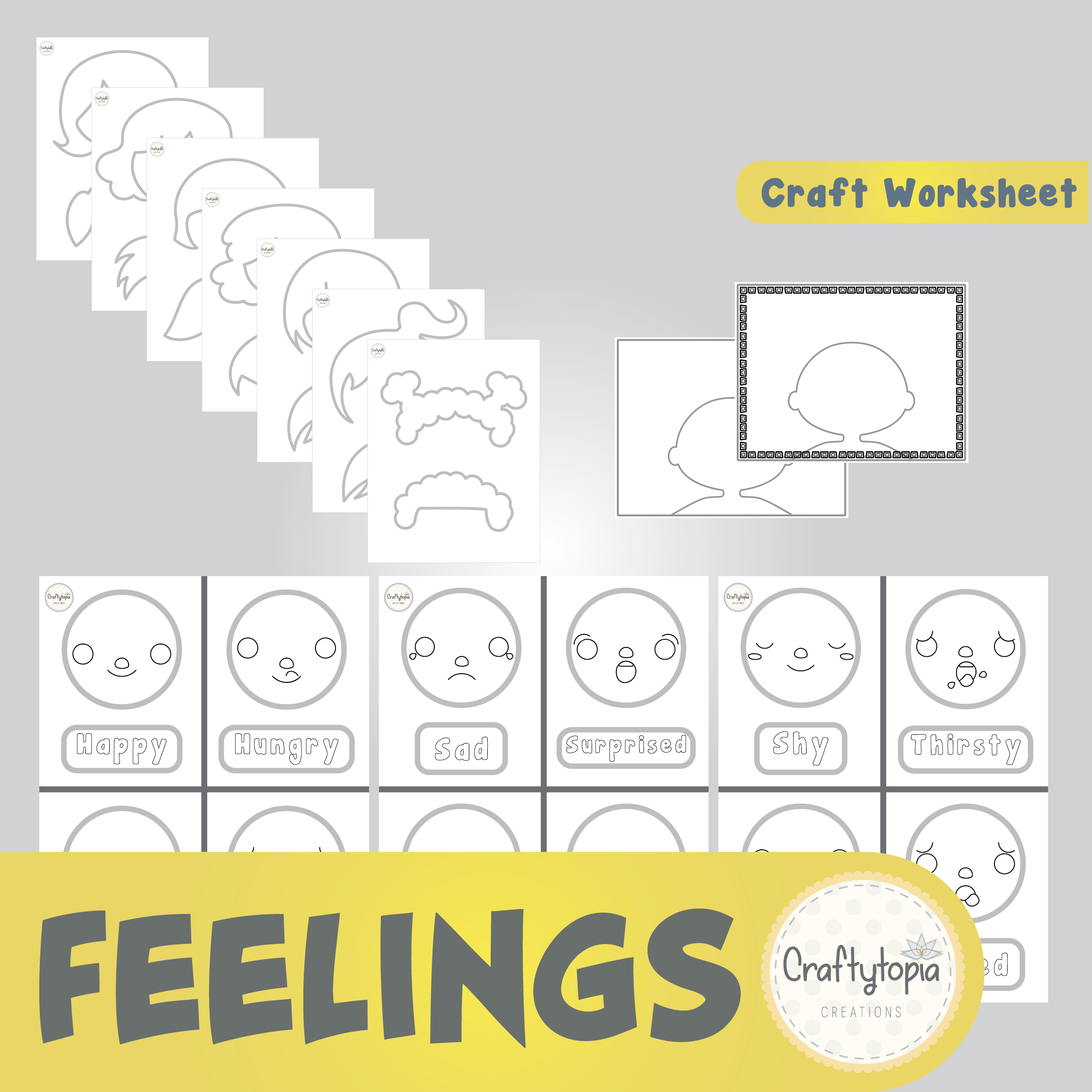 Feelings Cube Social Emotional Learning Activity Cards