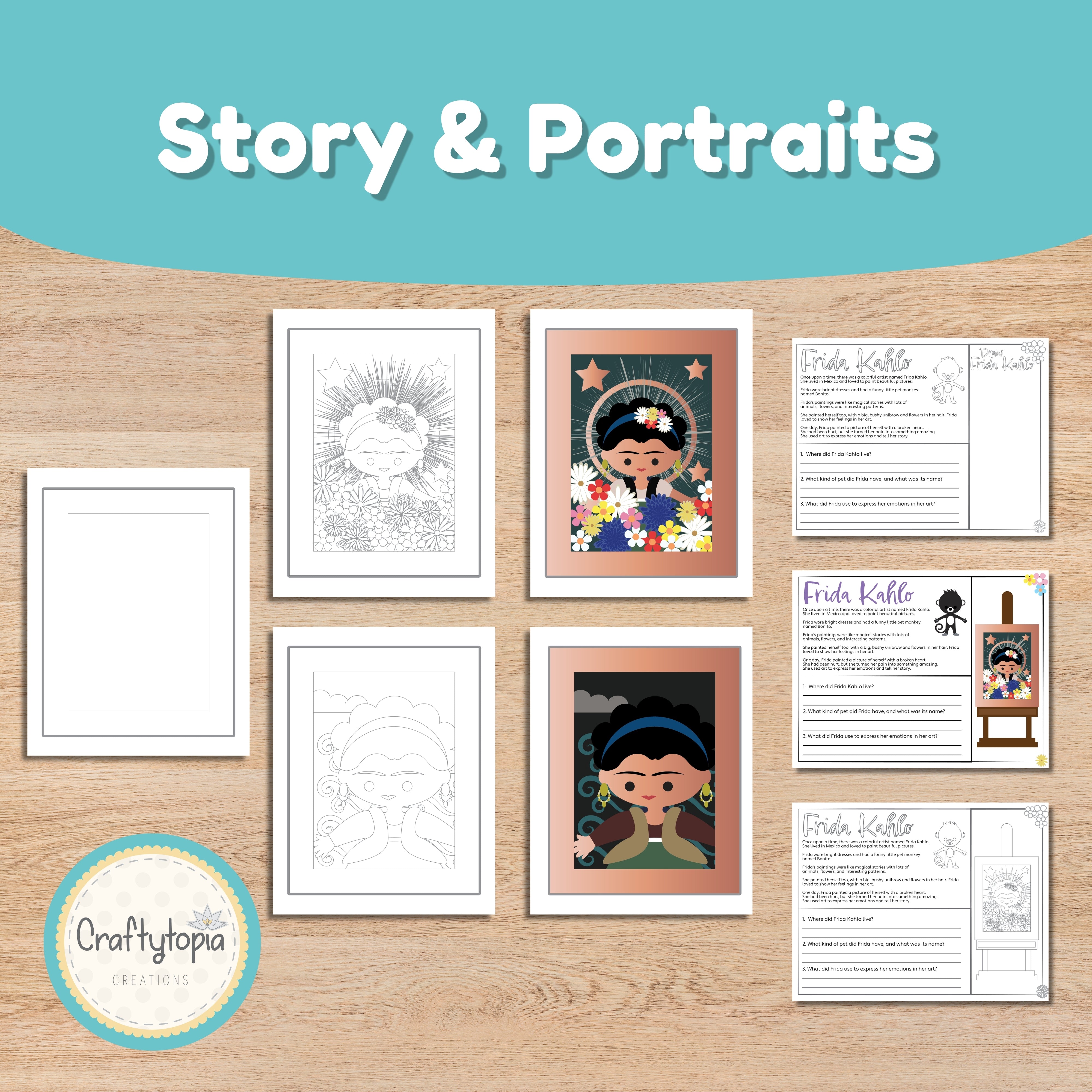 Printable puppet and scene activity for children