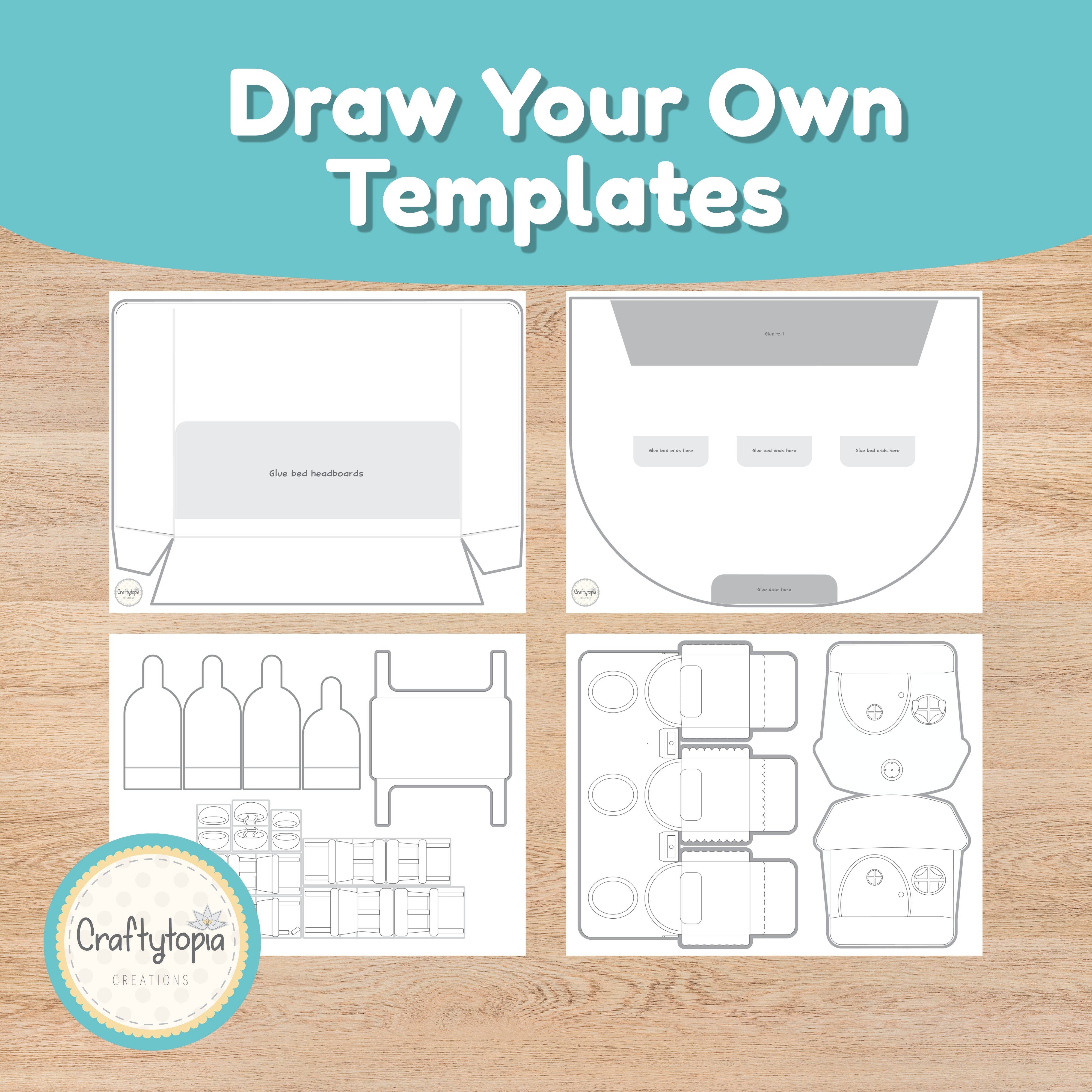 Goldilocks and the Three Bears printable scene assembly instructions for kids | Craftytopia Creations