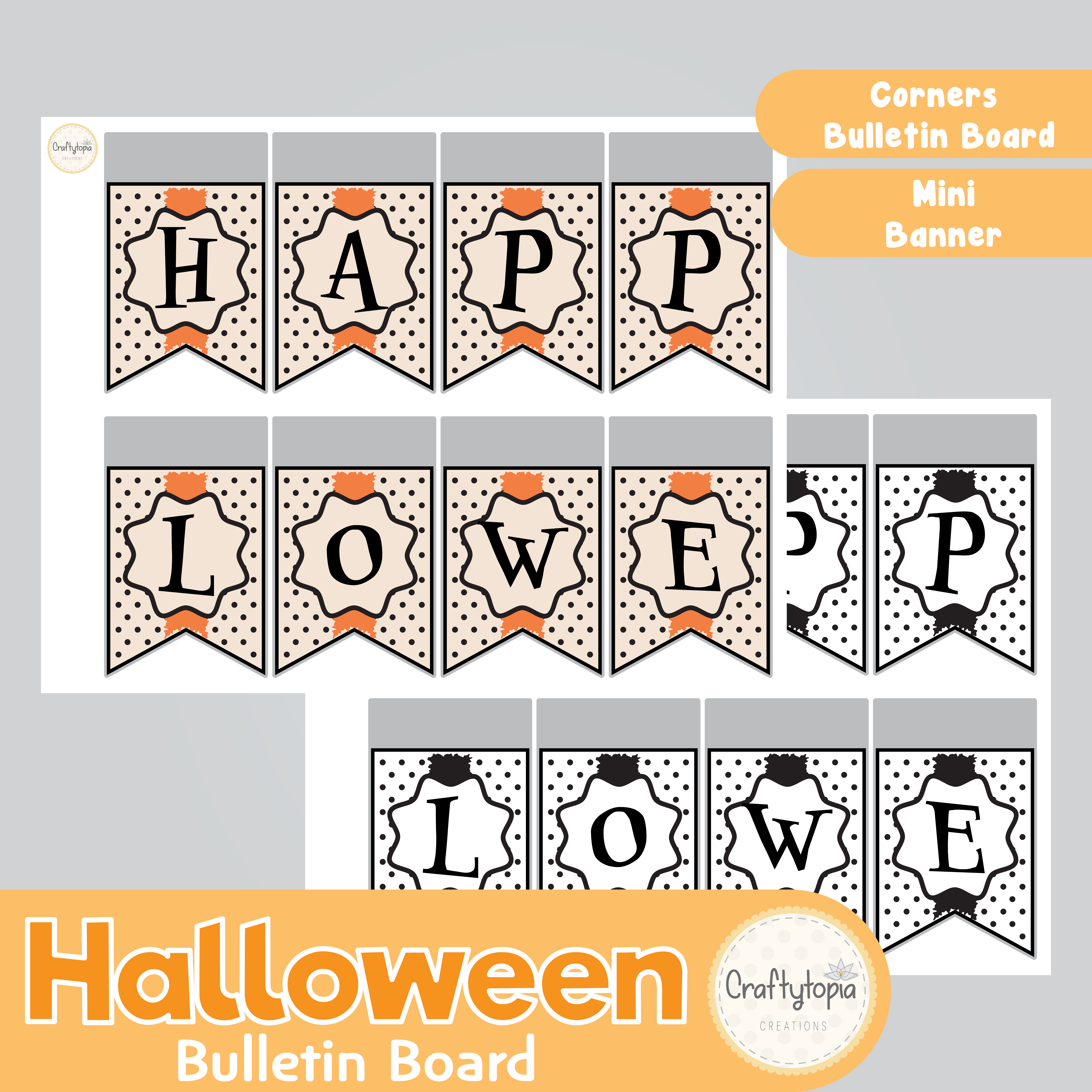 Printable Halloween Bulletin Board Decoration banner