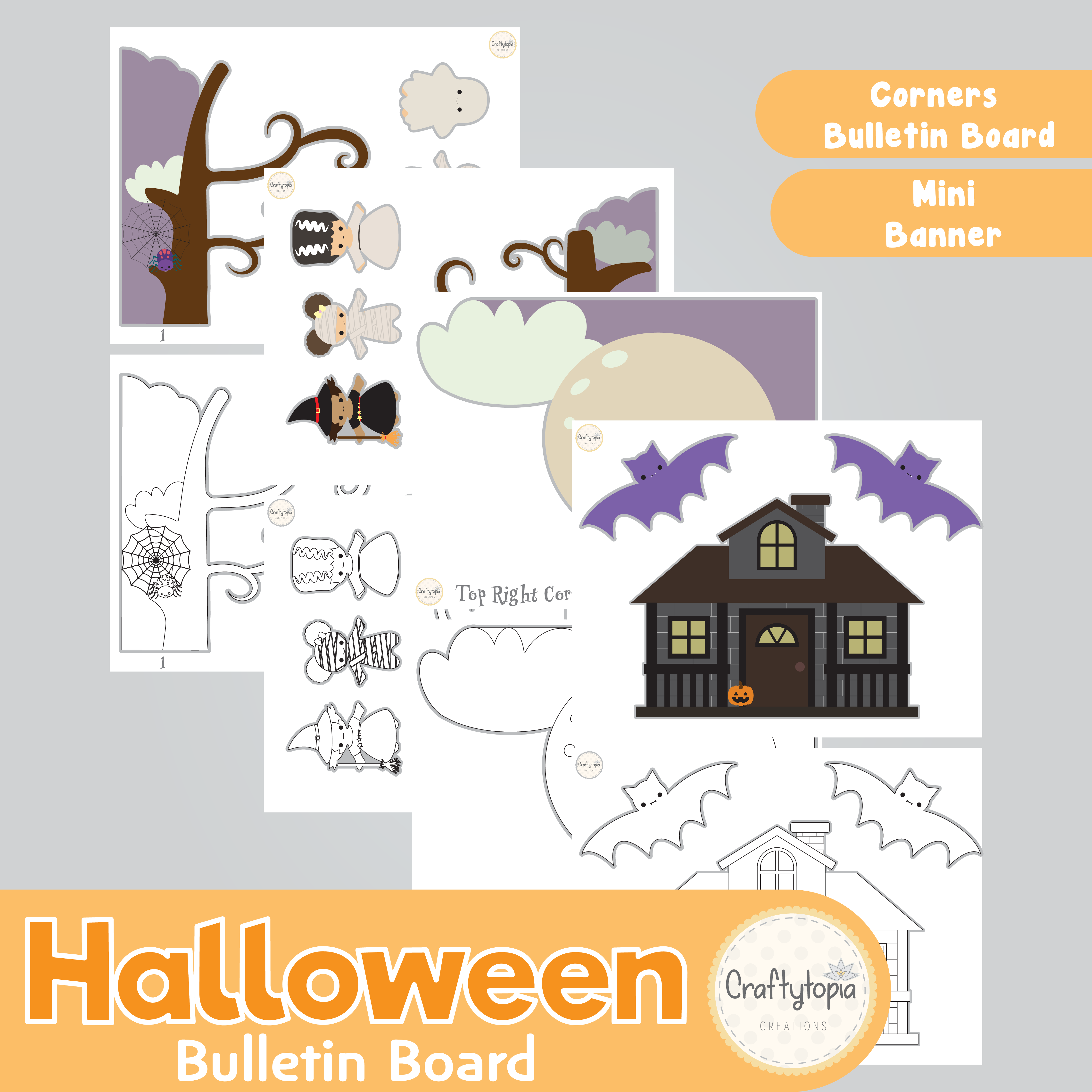 Printable Halloween Bulletin Board Decoration