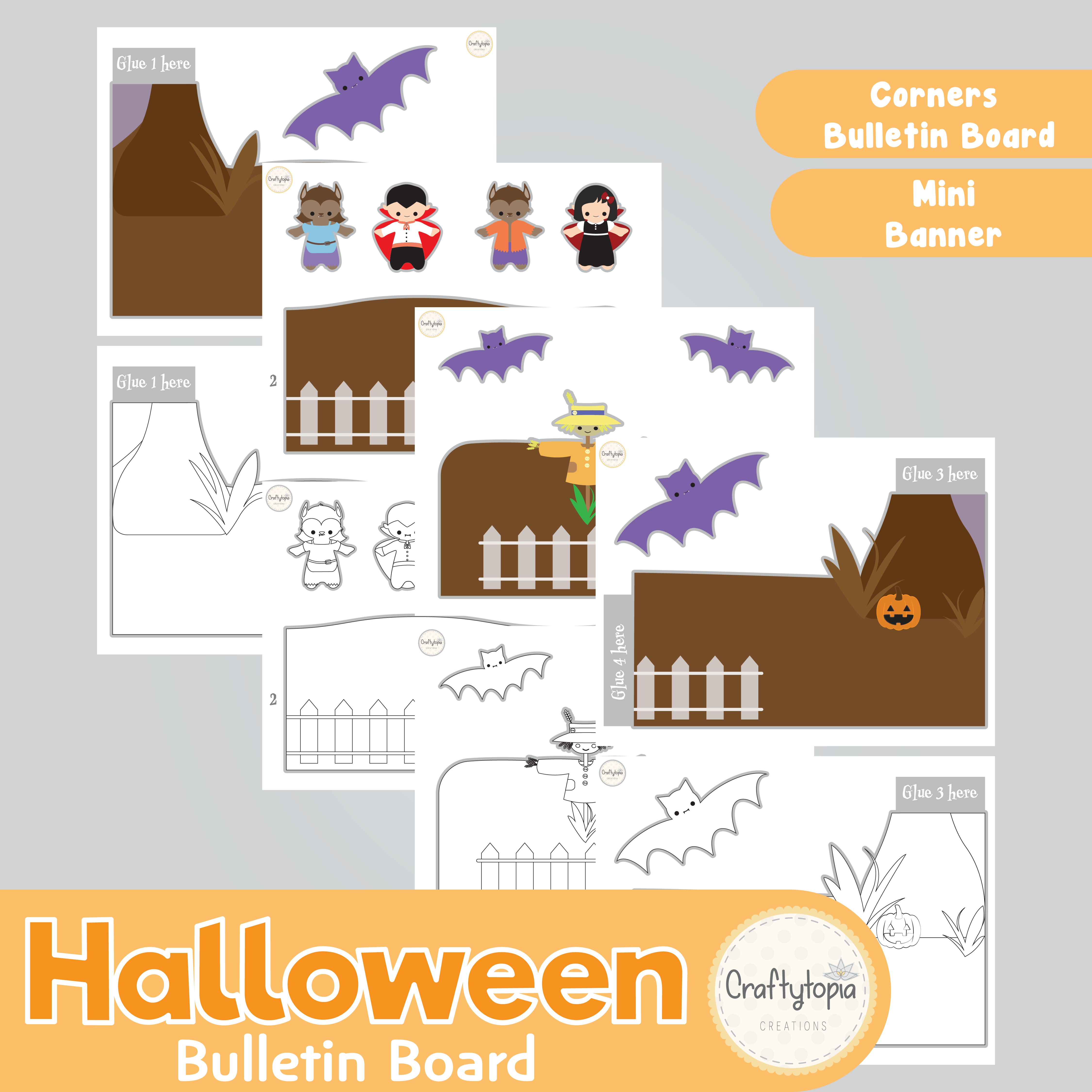 Printable Halloween Bulletin Board Decoration
