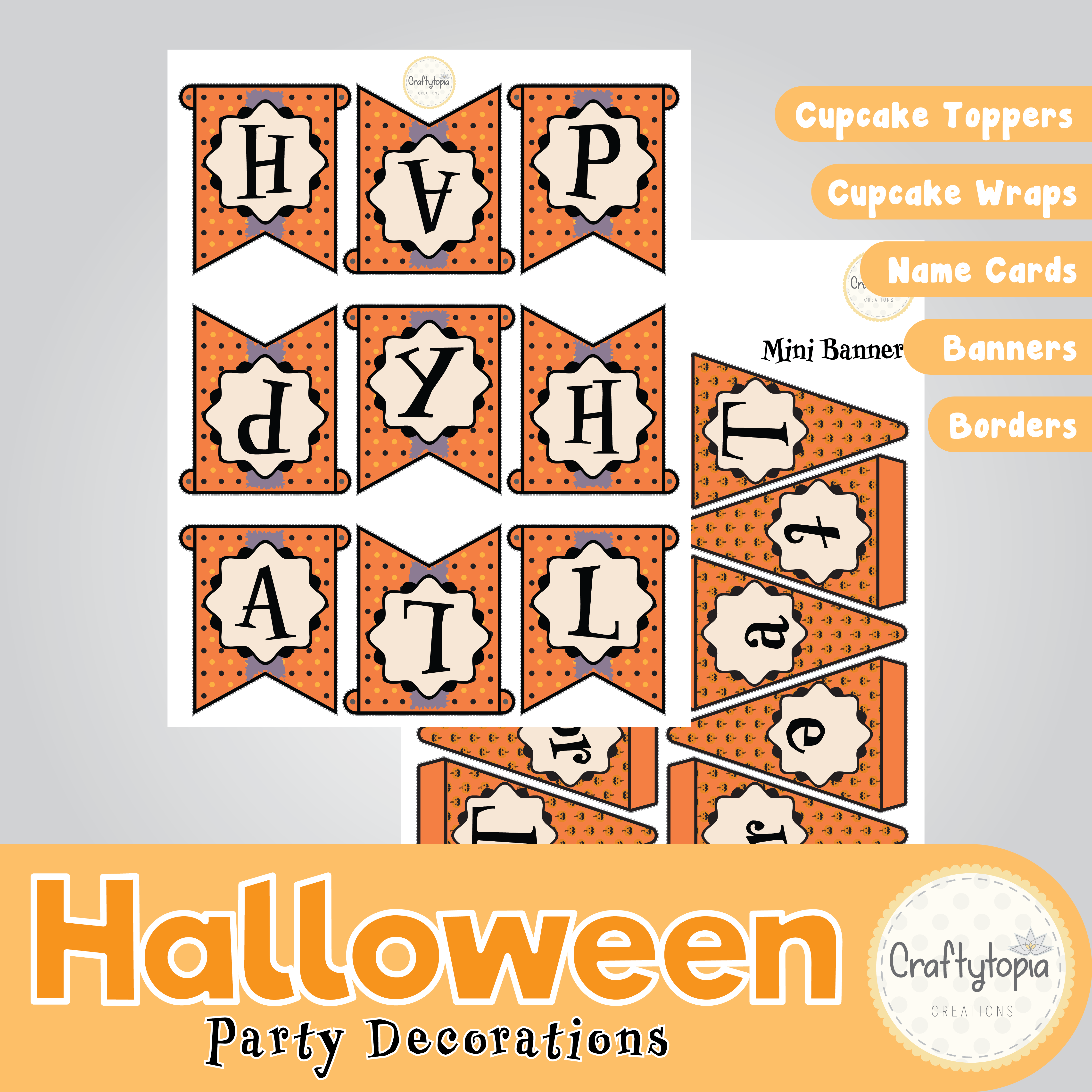 Printable Halloween Party Decorations  Banner