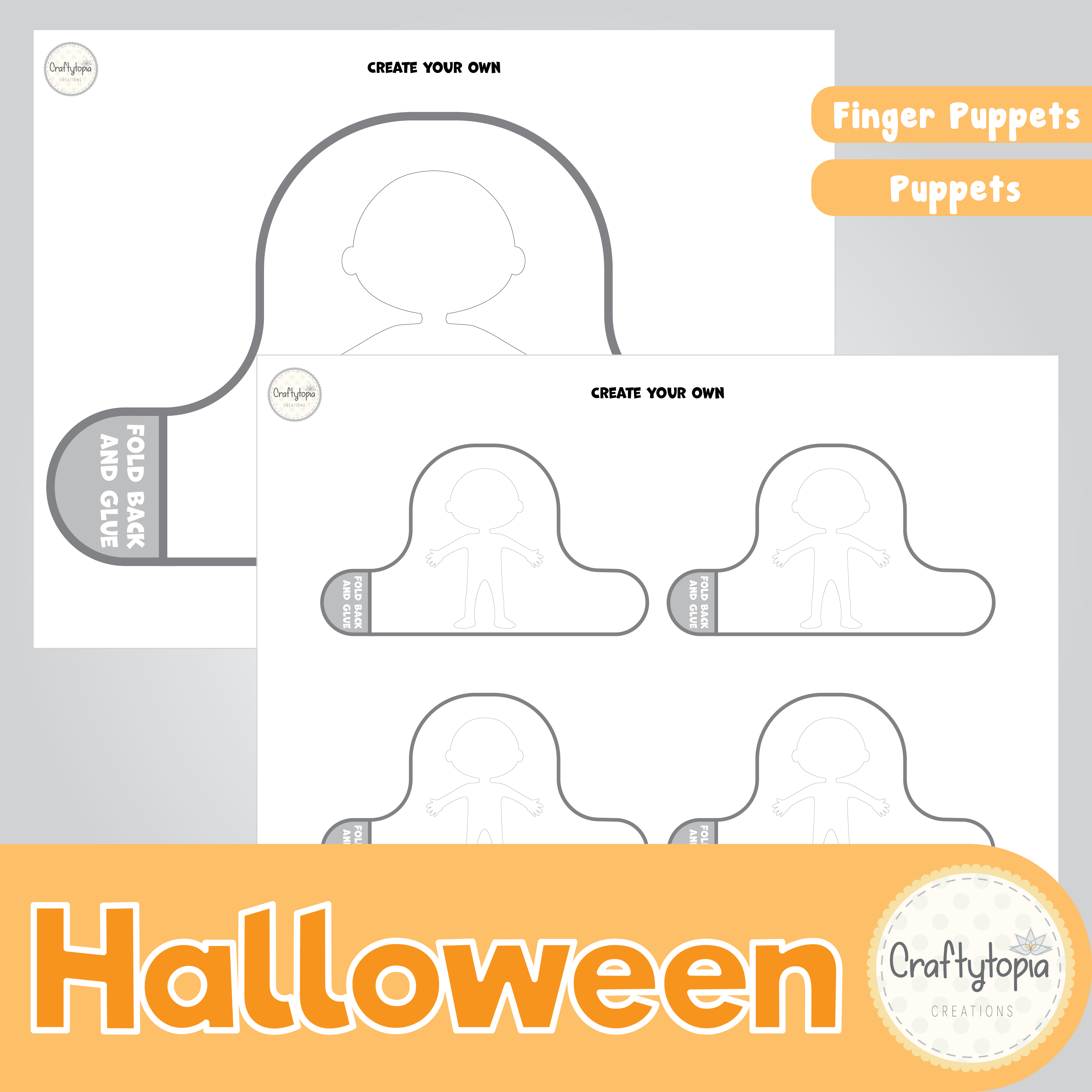 Printable Finger and Hand Puppets Kids Activity