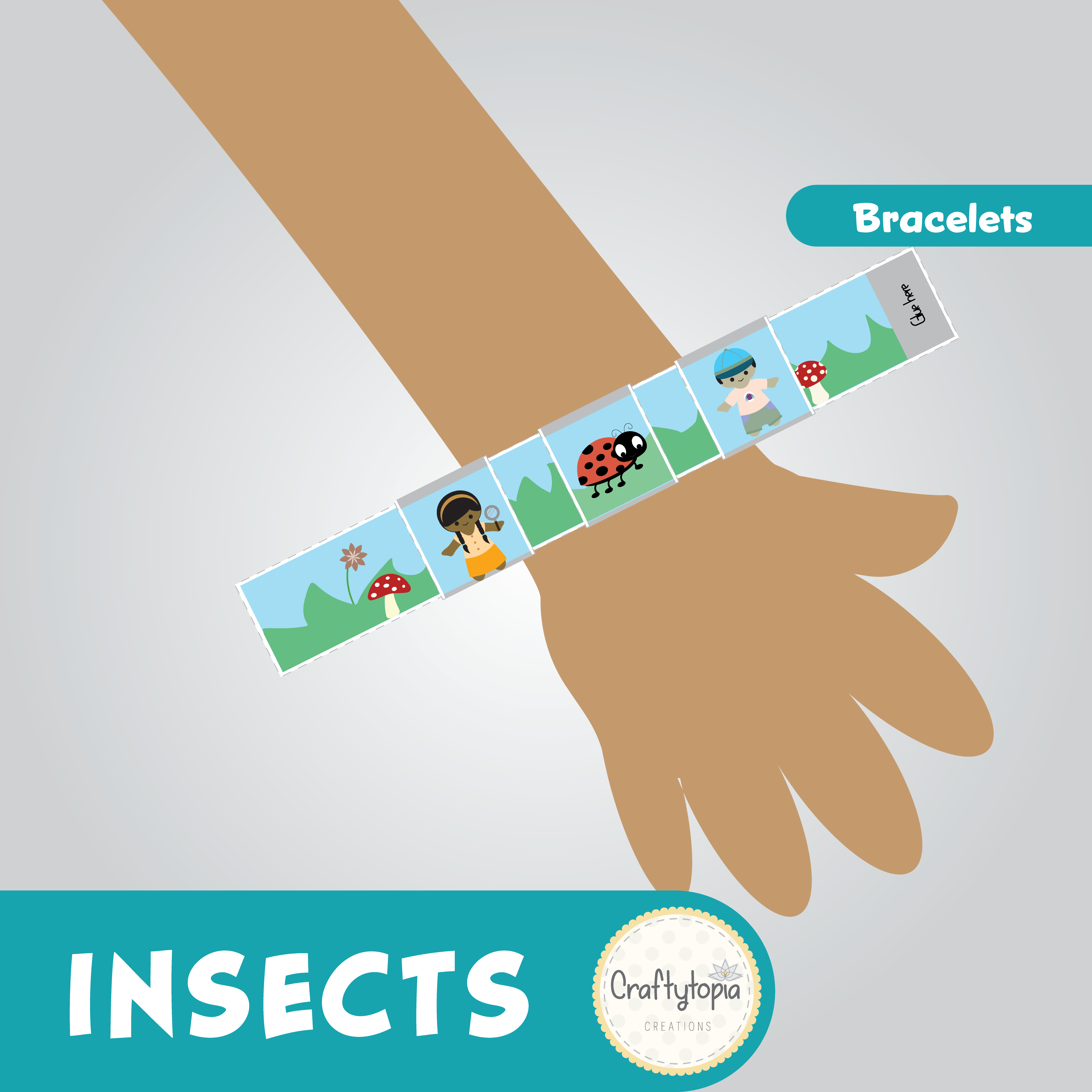Printable Insects Bracelets Kids Activity