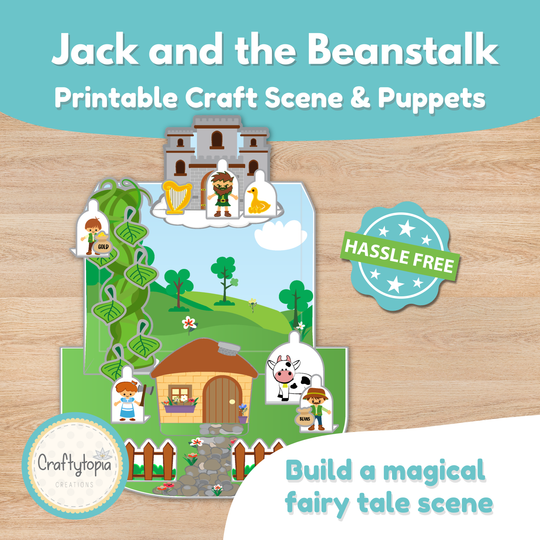 Jack and the Beanstalk Craft | Fairy Tale Scene Printable – Craftytopia ...