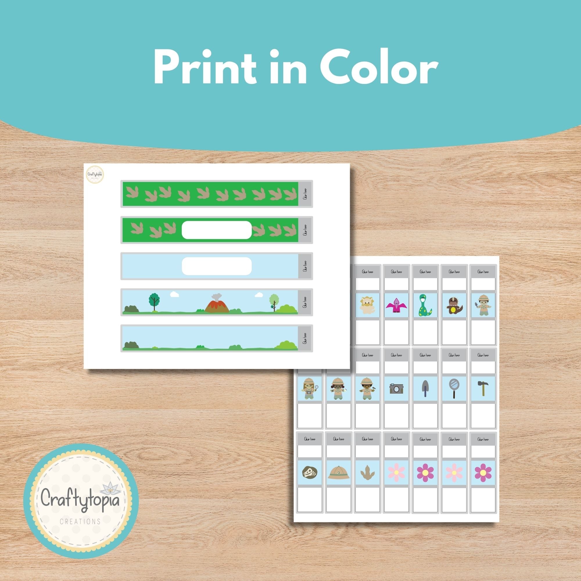 Printable Dinosaur Bracelets Kids Activity