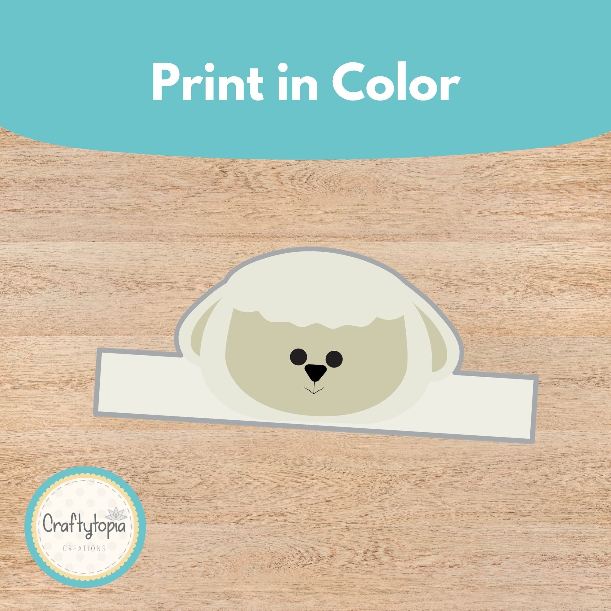 Printable Farm Animals Crown Craft Kids Activity for coloring