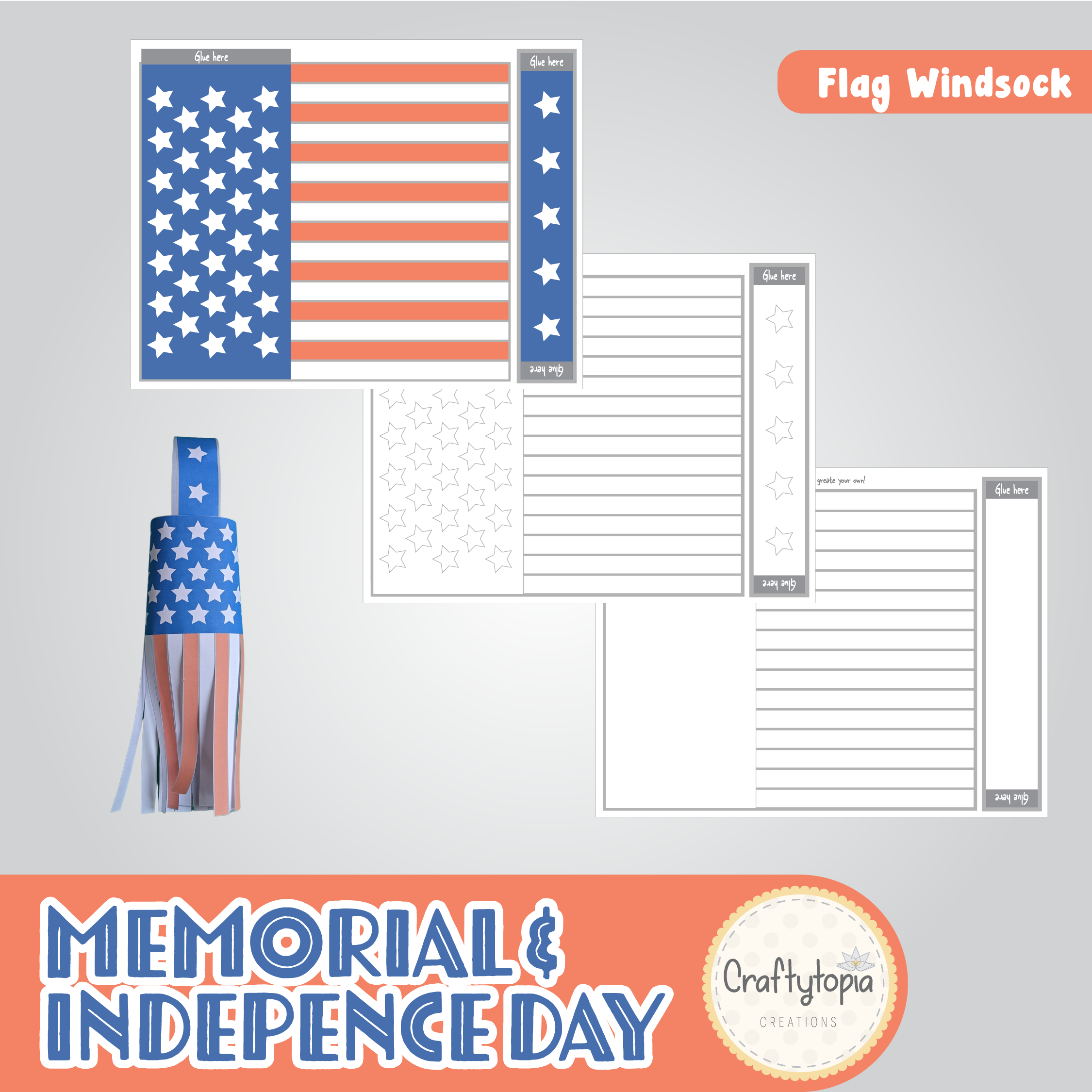 Show Off Your American Patriotic Spirit | Wreath and Windsock Craft Activity