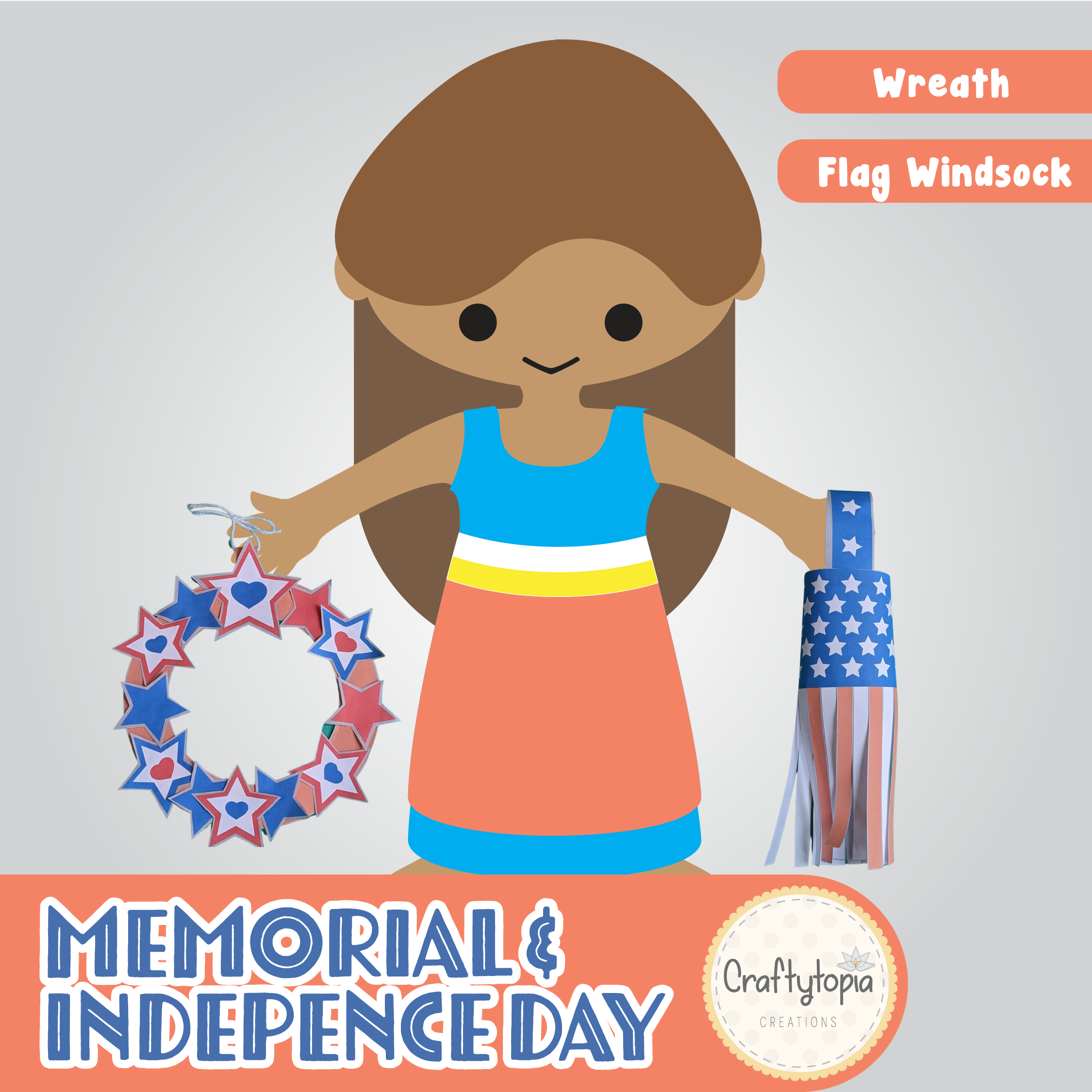 Show Off Your American Patriotic Spirit | Wreath and Windsock Craft Activity