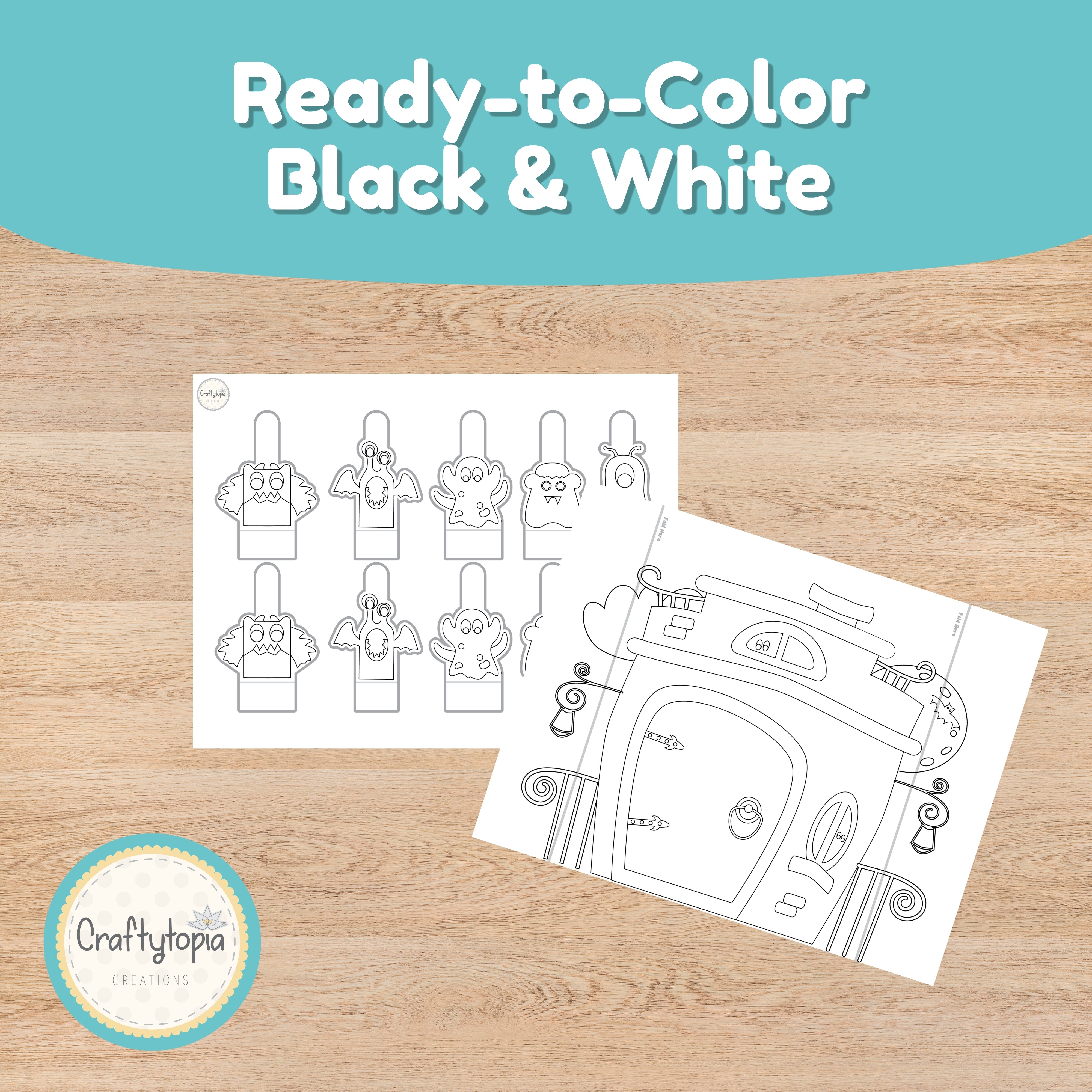 Printable dramatic play monster activity for kids