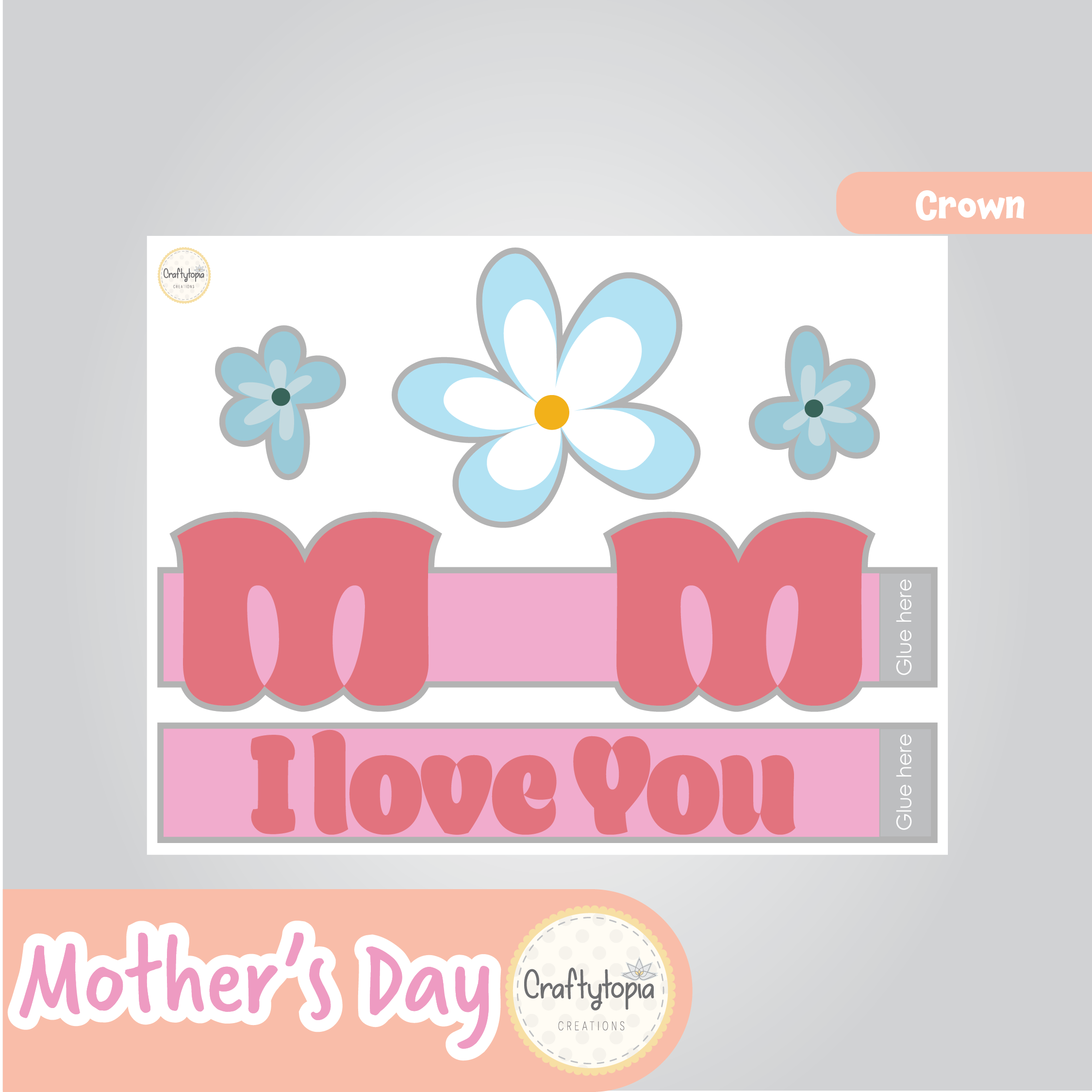 Printable Mother's Day Crown Kids Activity in color