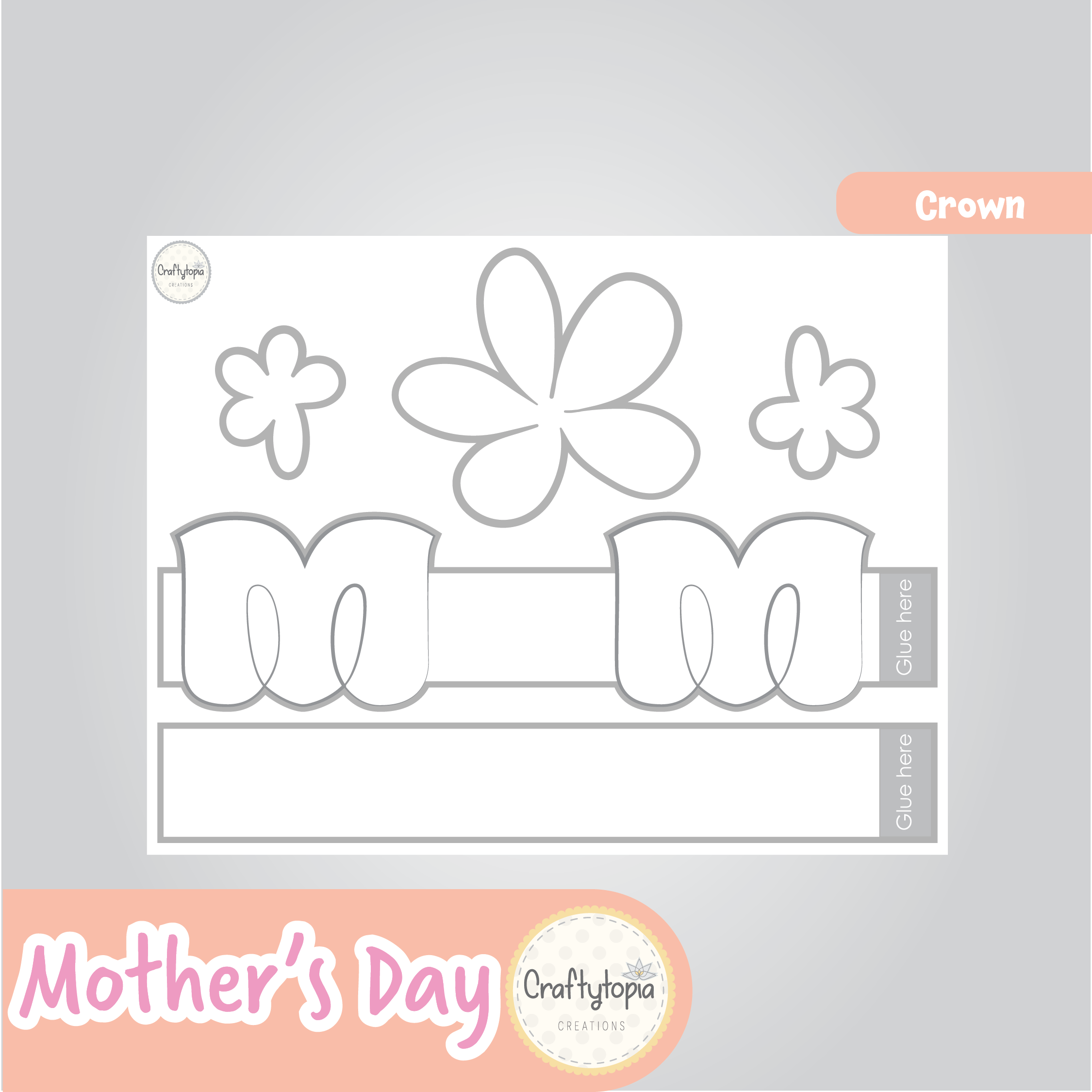 Printable Mother's Day Crown Kids Activity template
