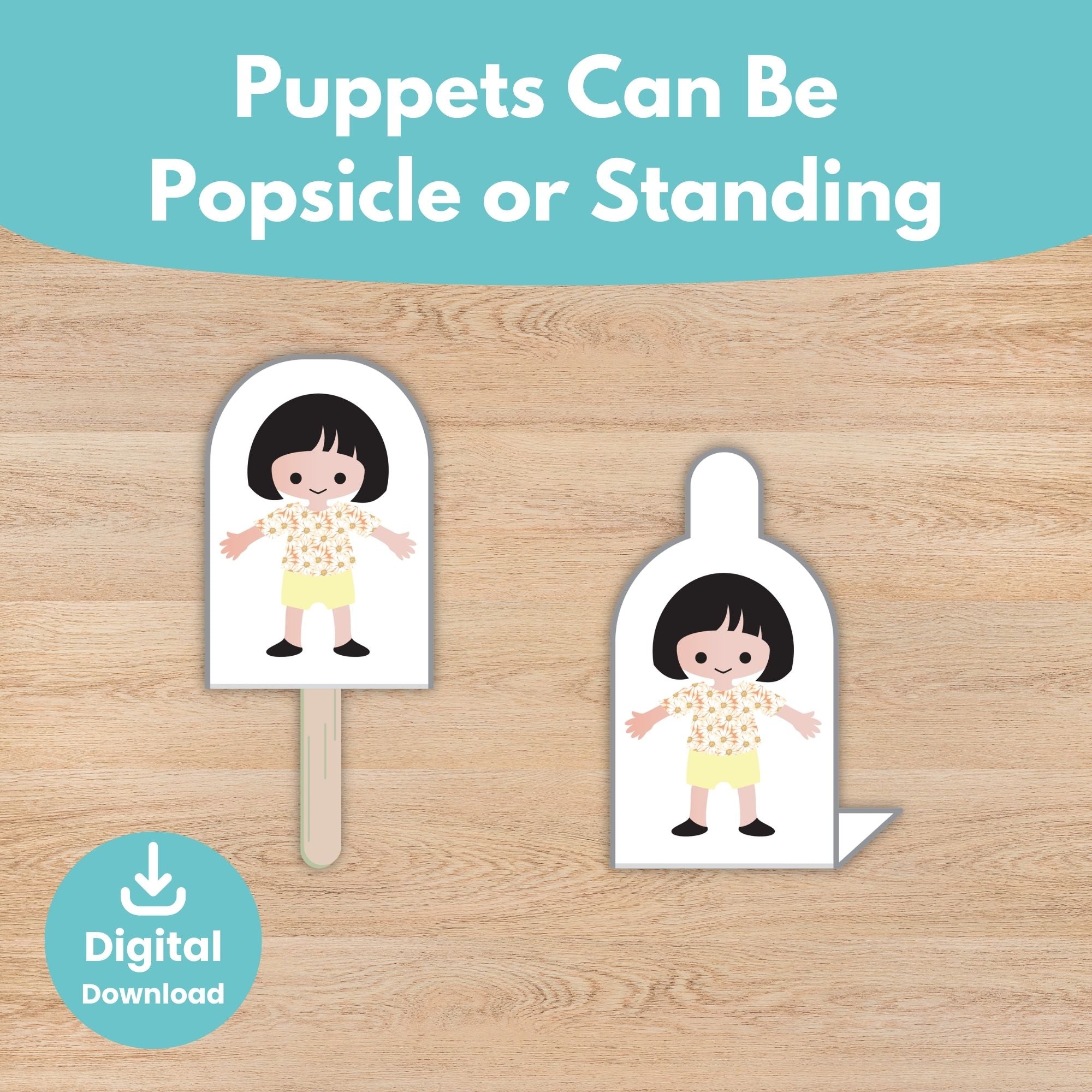 Printable Easter Scene Puppets Kids Activity