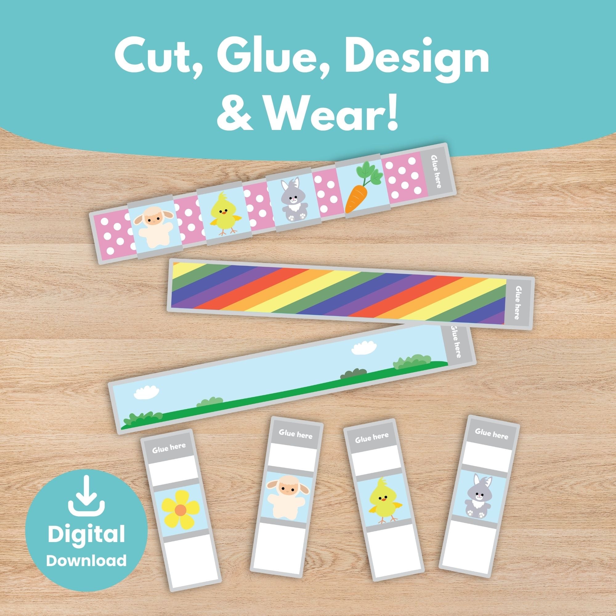 Printable Easter Bracelets Kids Activity