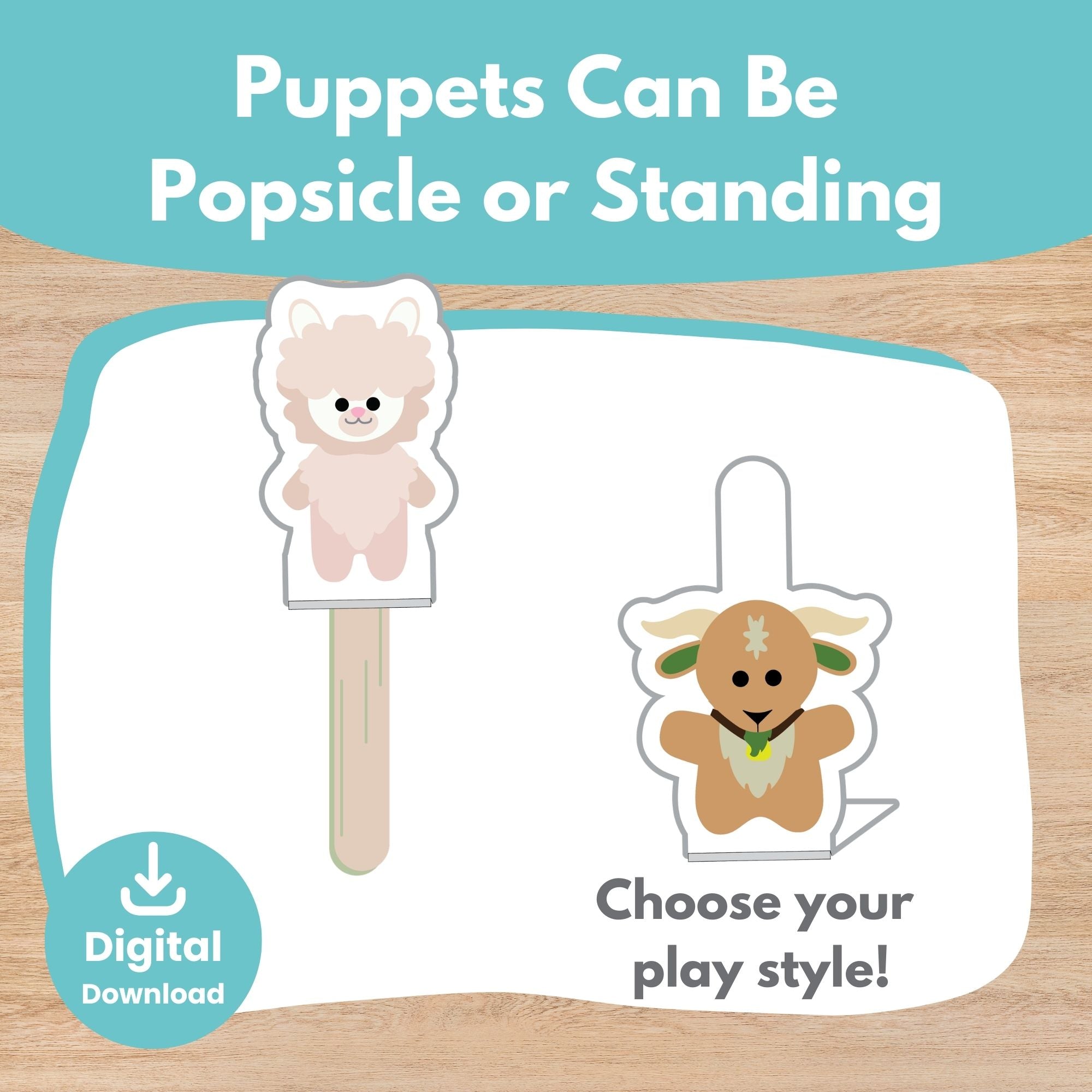 Printable Chicken Coop Scene Puppets Kids Activity