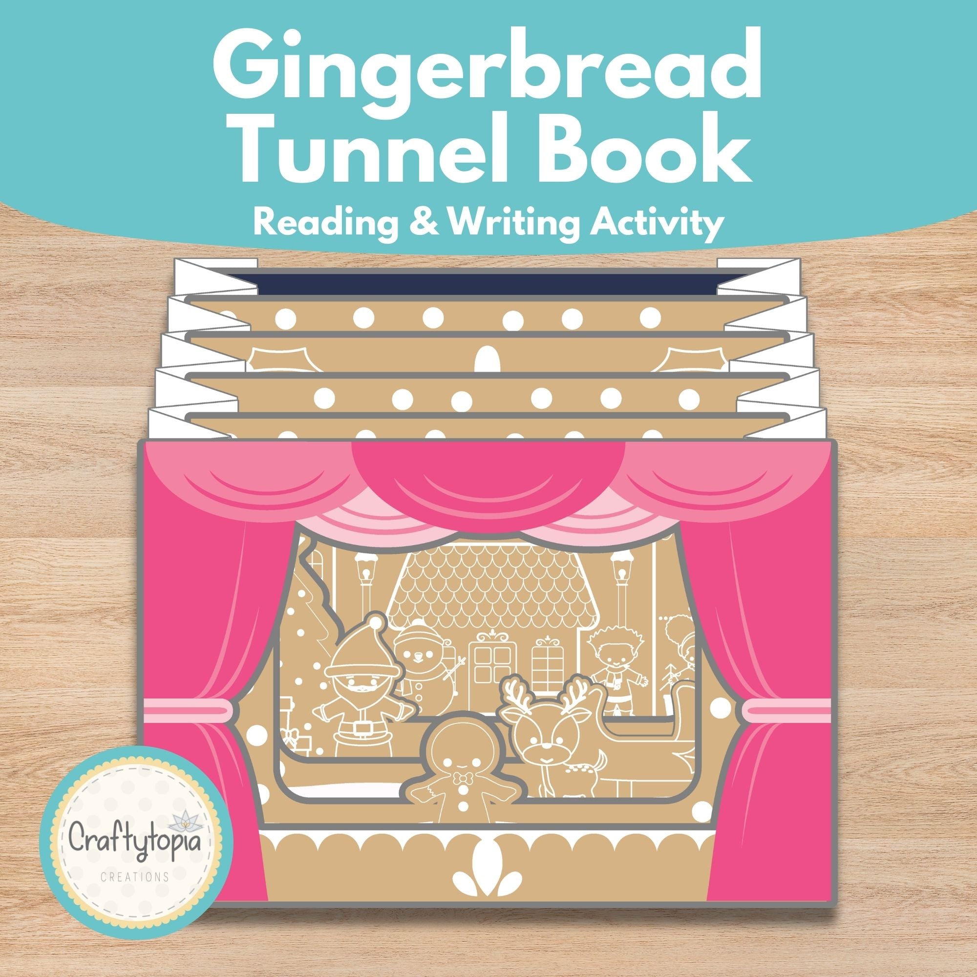 Gingerbread paper theater craft for children