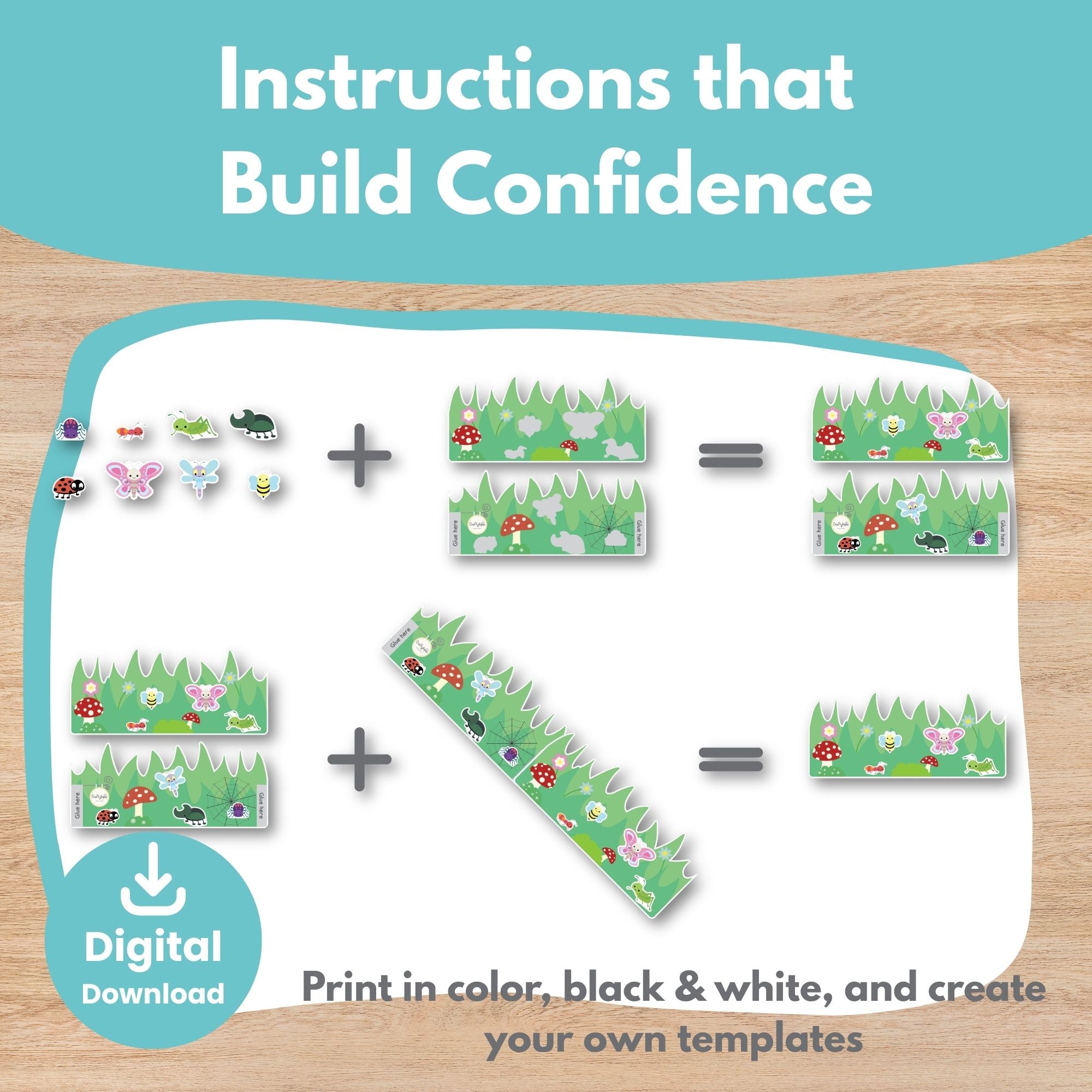 Insect crown printable wearable bug craft for kids | Craftytopia Creations