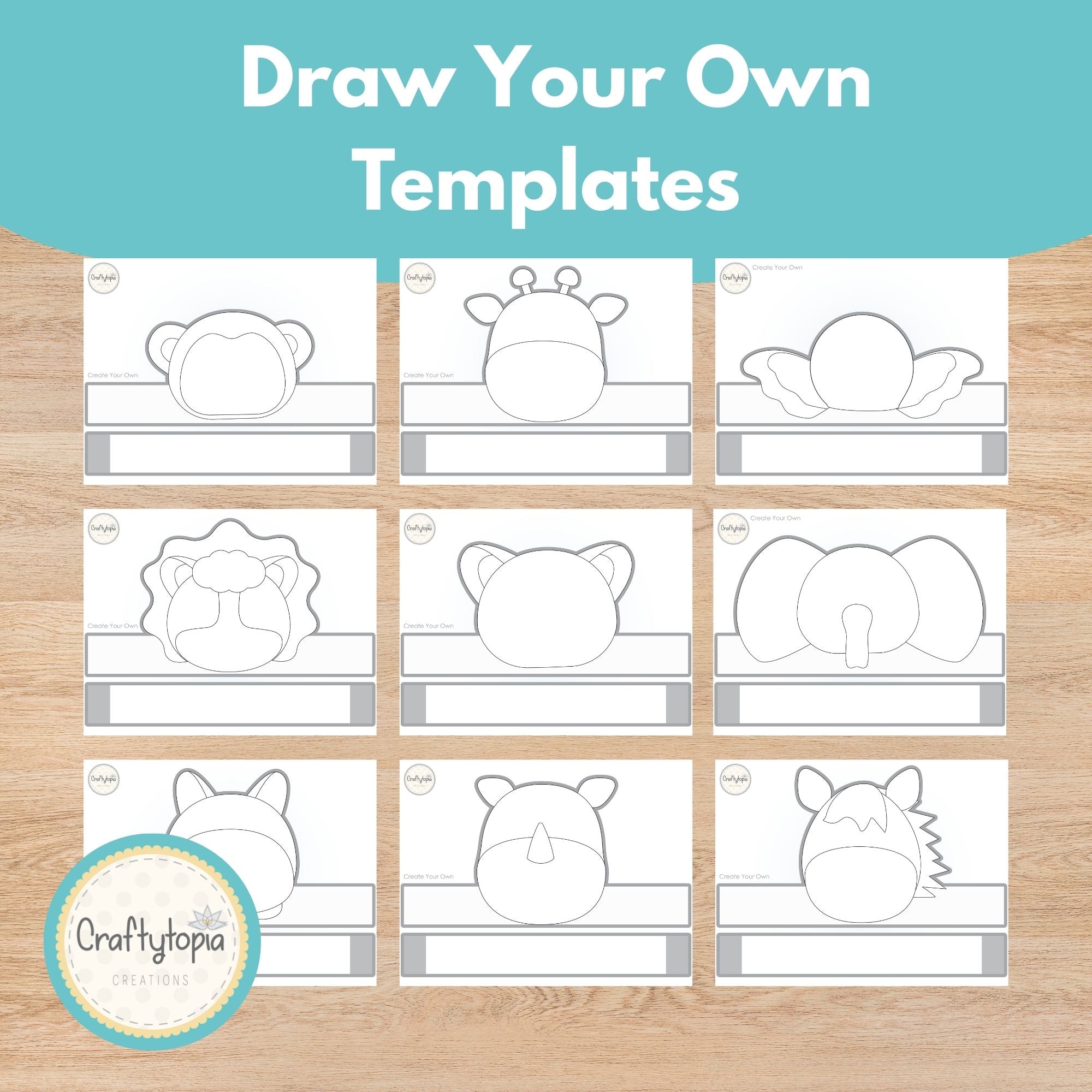 Printable jungle animal crown assembly instructions for kids | Craftytopia Creations