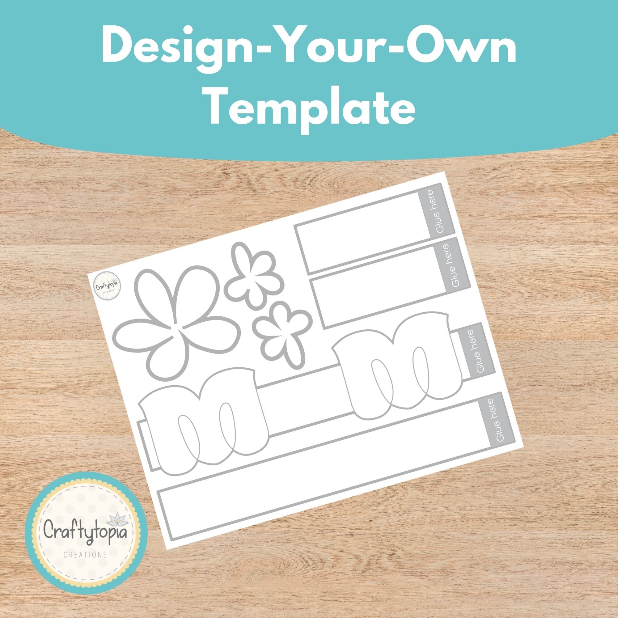 Blank Mother’s Day crown printable create your own craft for kids | Craftytopia Creations
