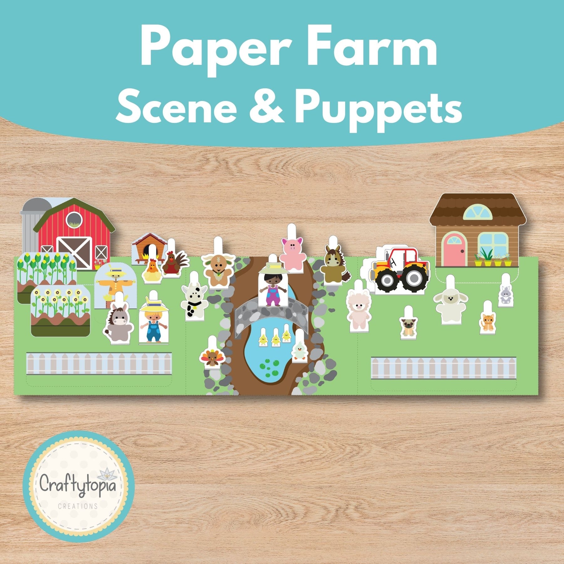 Paper Farm Storytelling Craft Printable for Kids | Craftytopia ...