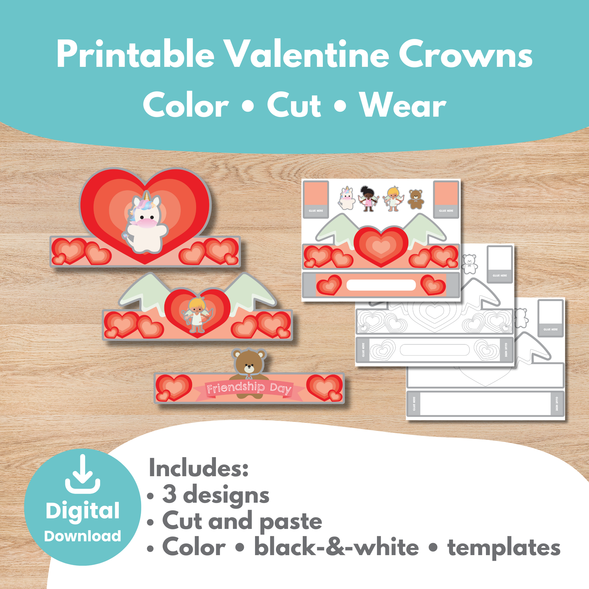 Printable Valentine Bundle Kids Activity