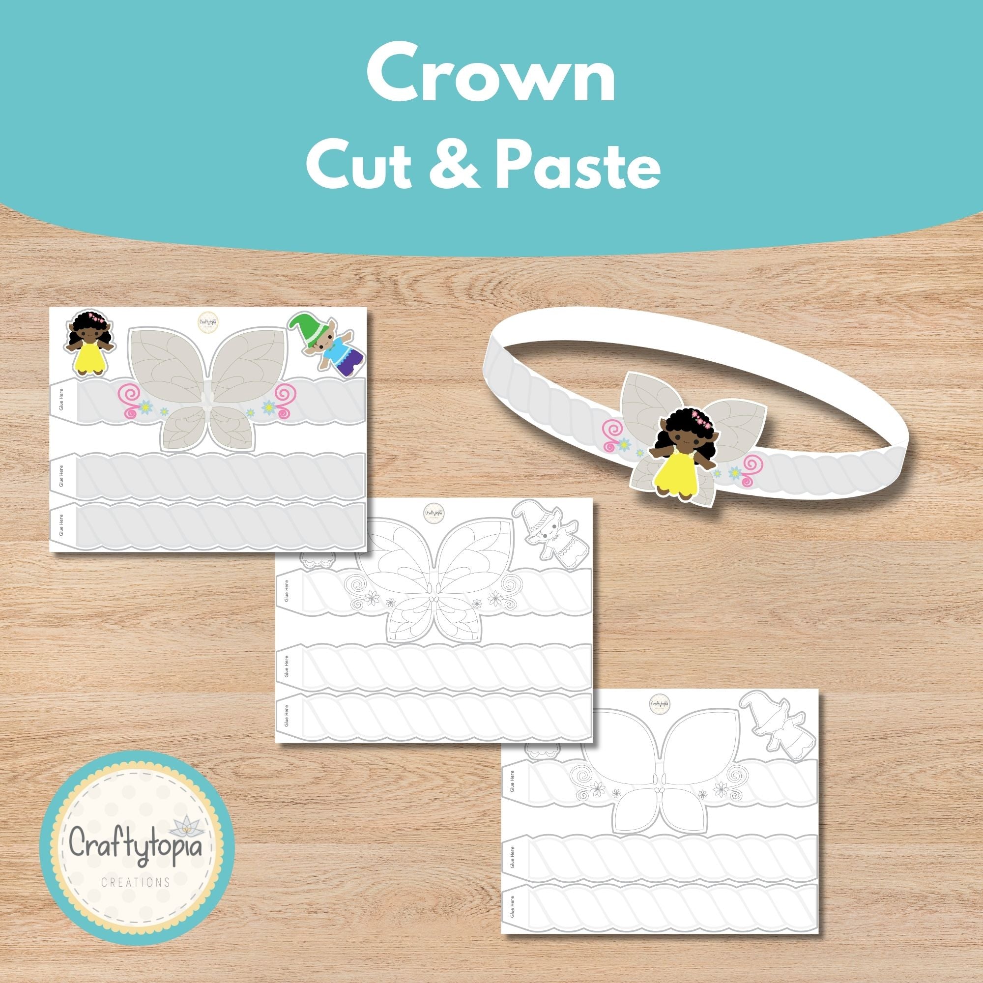 Printable Fairy Scene and Puppets Kids Activity