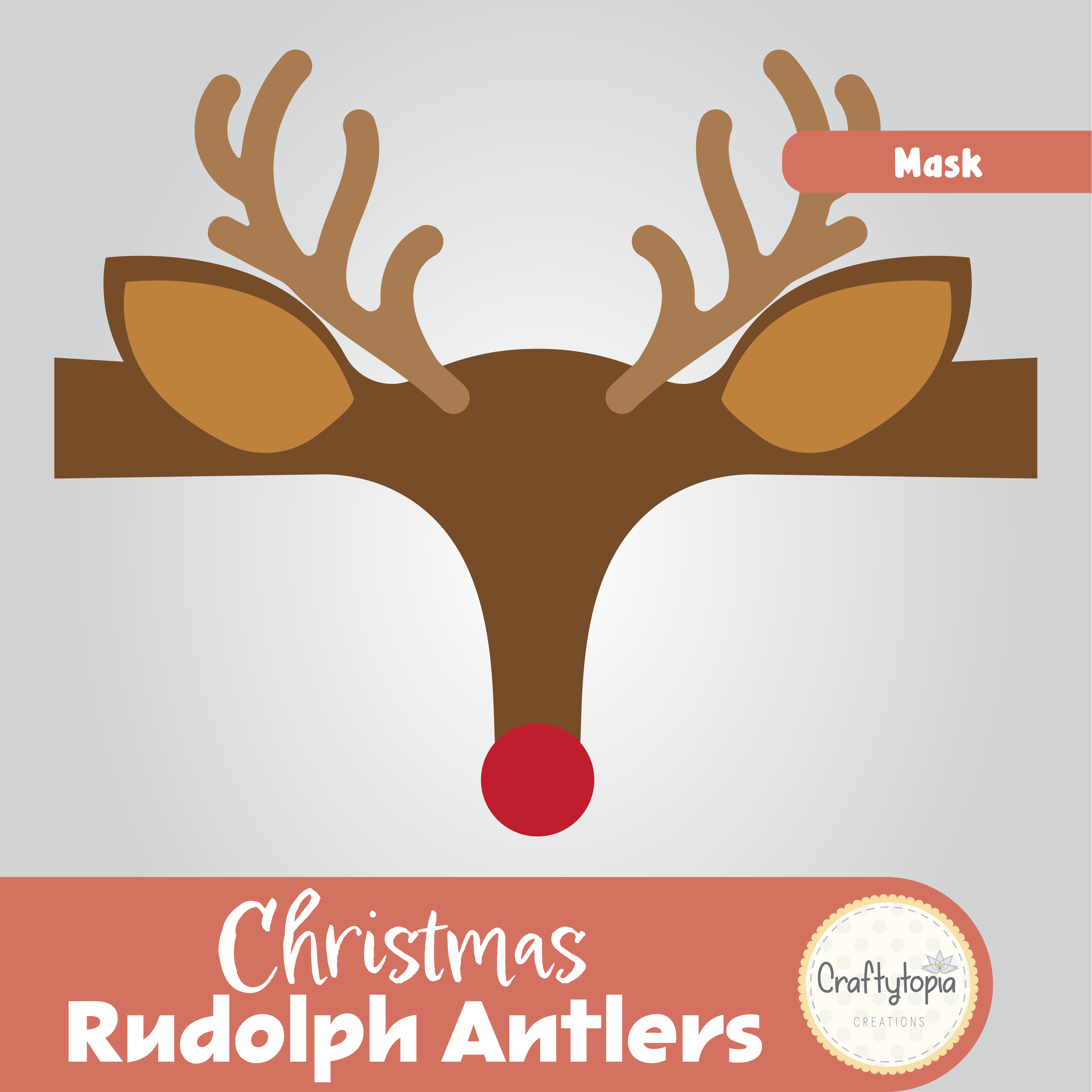 Printable Rudolph the Red Nosed Reindeer Crown Craft Kids Activity