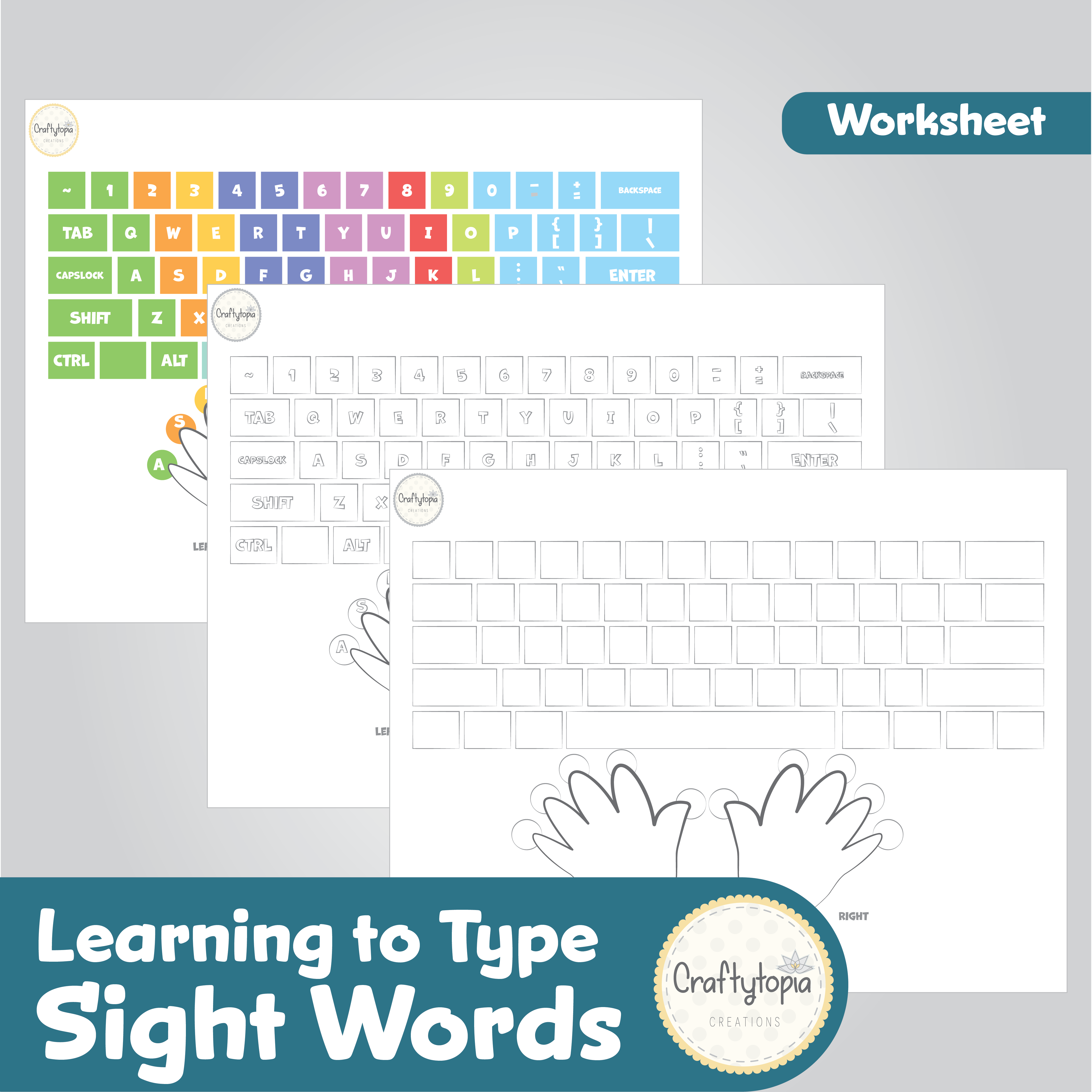 Printable Sight Words Laptop Kids Activity
