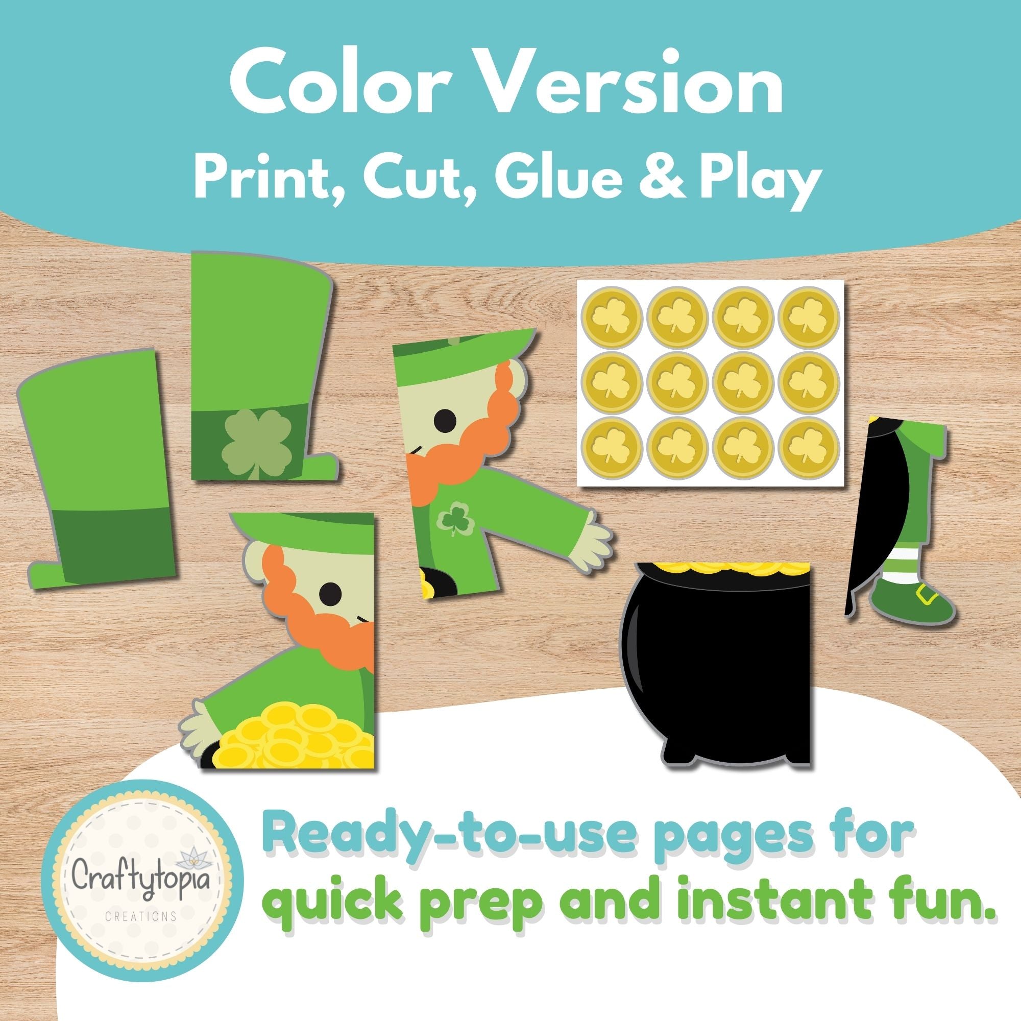 Printable Pin the Gold Coins Leprechaun Game