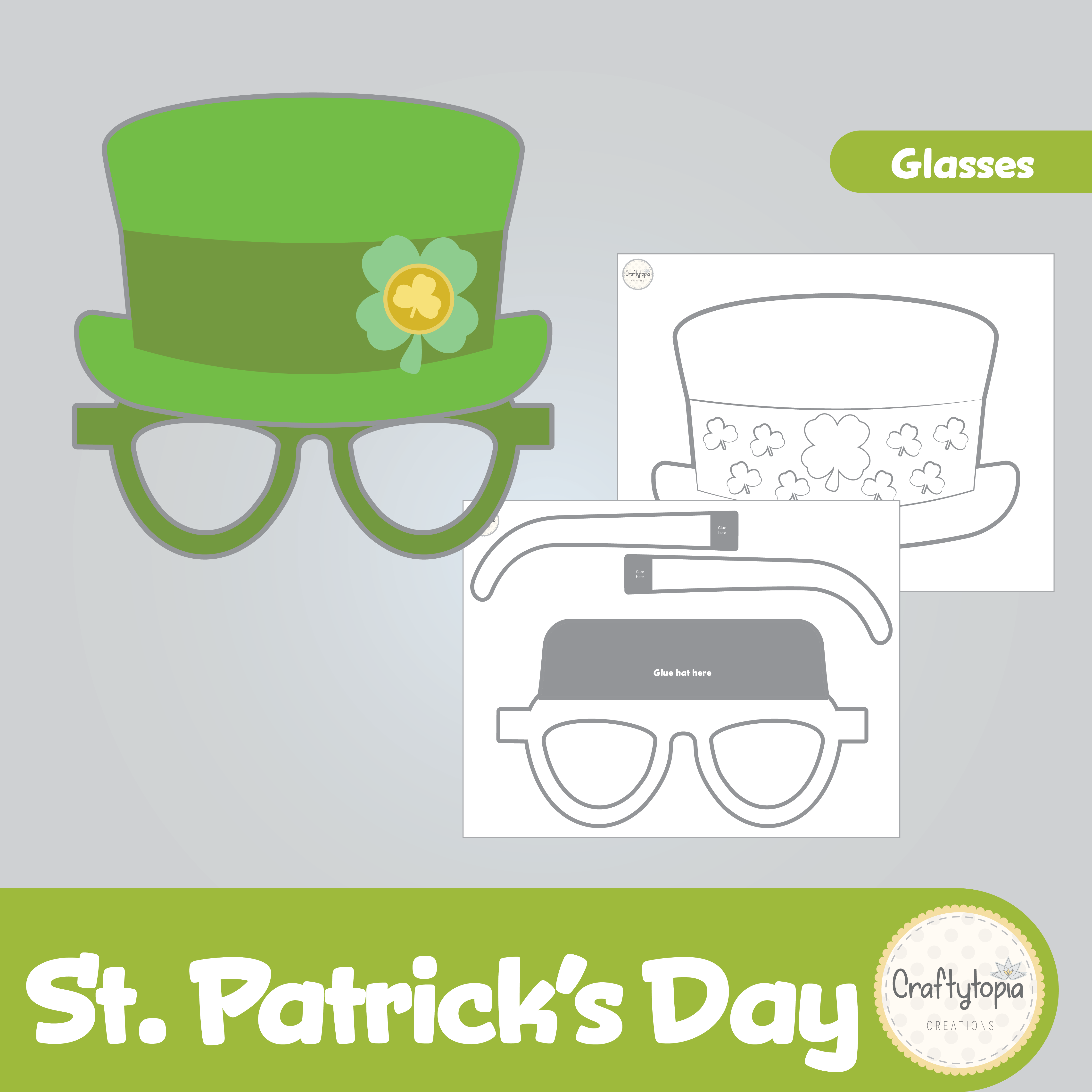 Printable St. Patrick's Glasses Kids Activity 