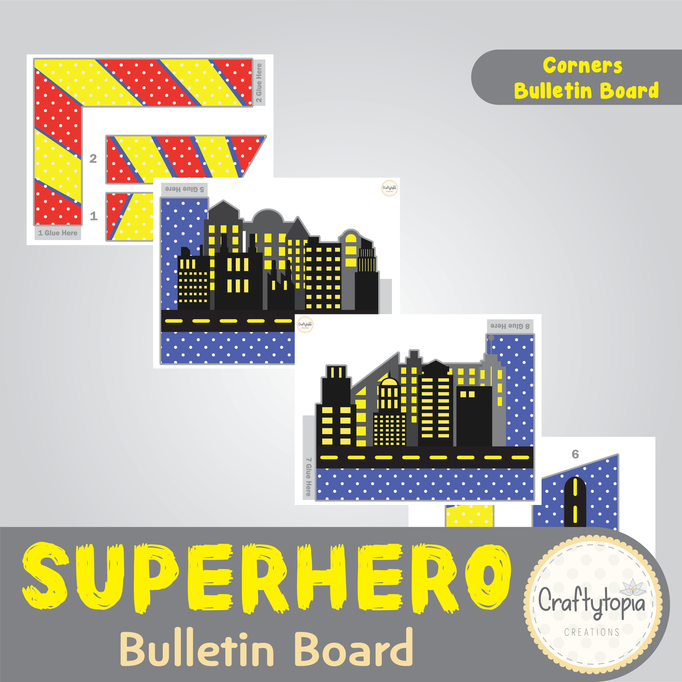 Printable Superheroes Bulletin Board in color