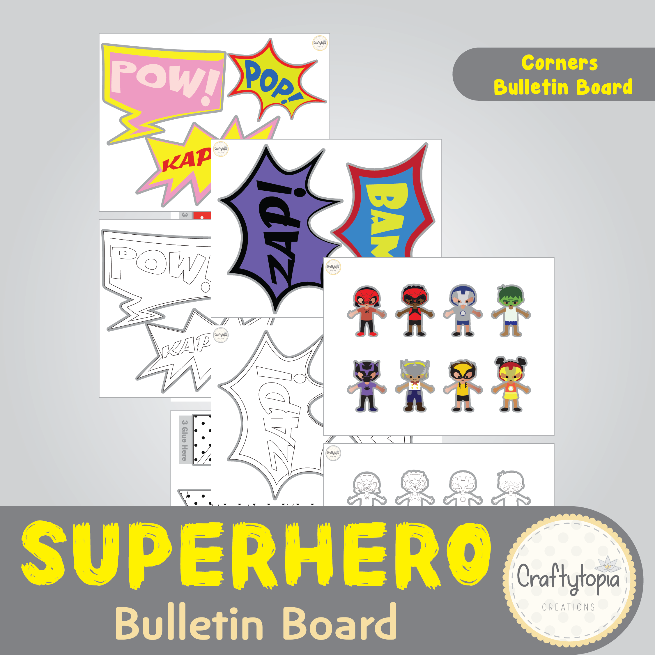 Printable Superheroes Bulletin Board 